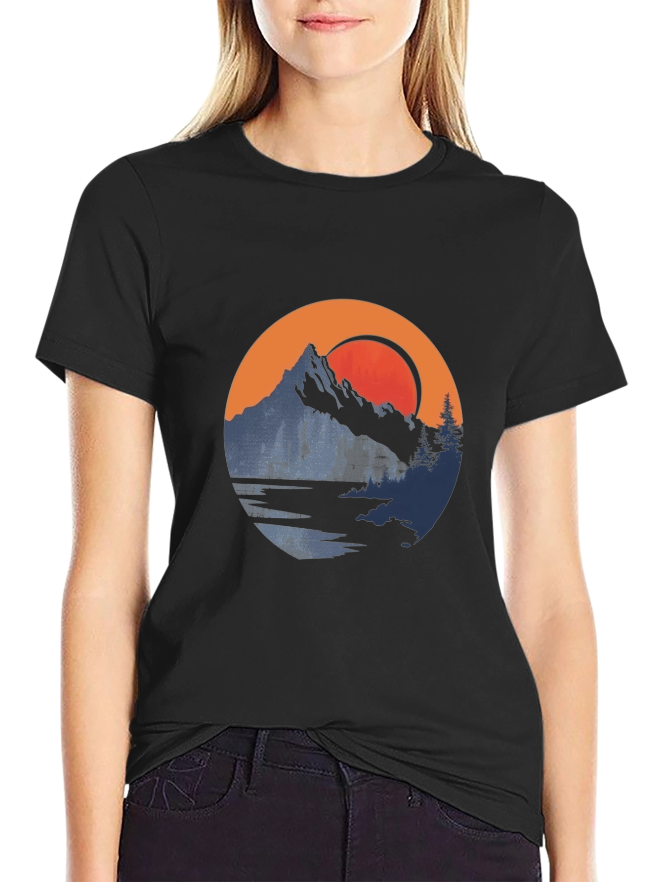 Mountain Sunset Graphic Tee - Nature Adventure Shirt