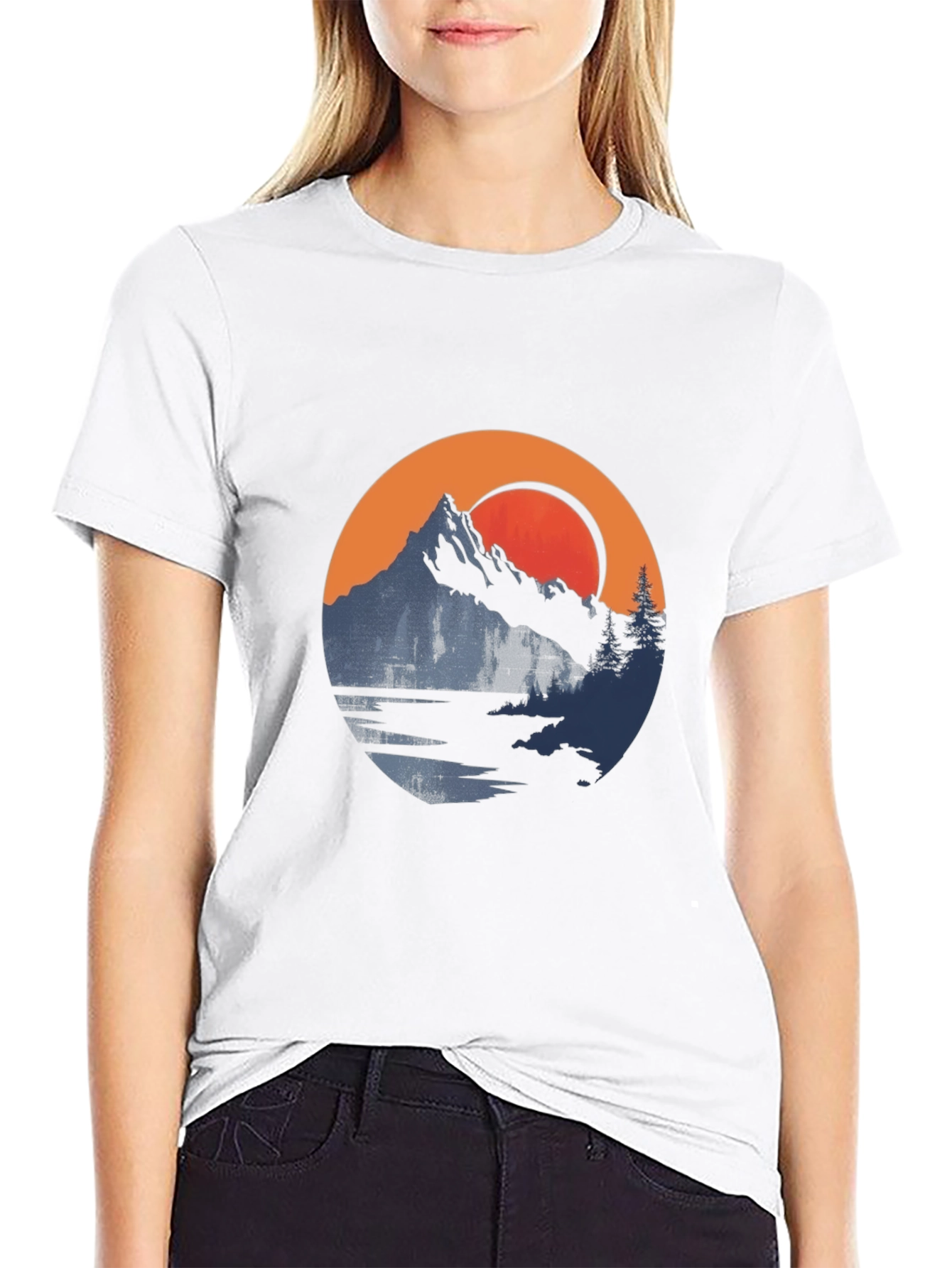 Mountain Sunset Graphic Tee - Nature Adventure Shirt