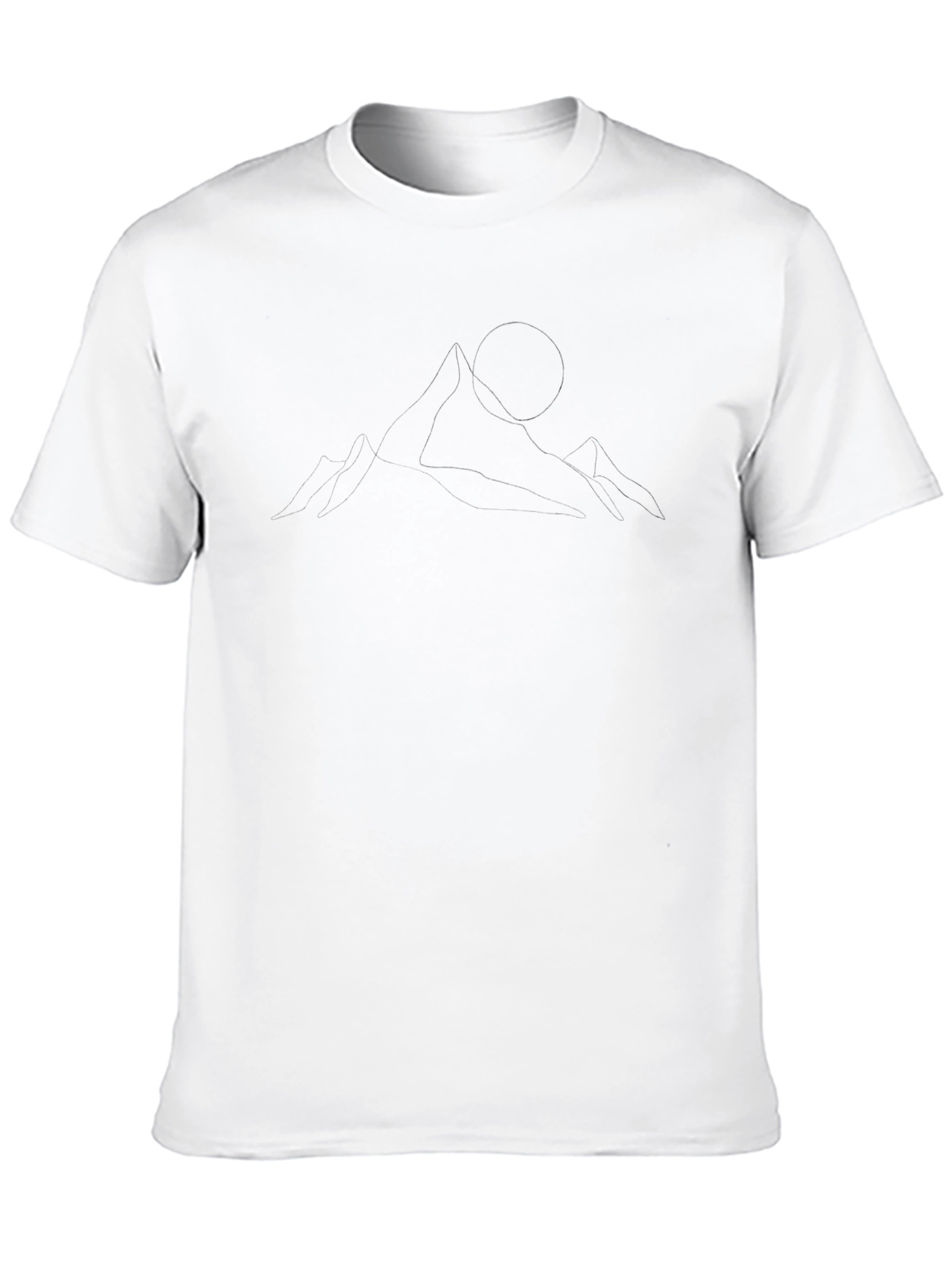Mens Black Graphic Tee - Mountain Scene