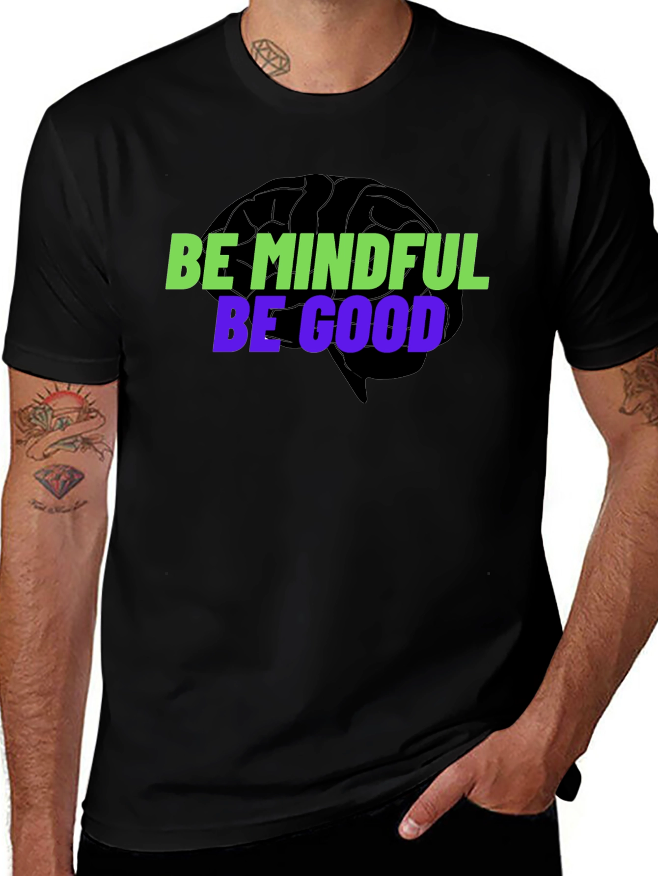 Mindful & Good Black Graphic Tee