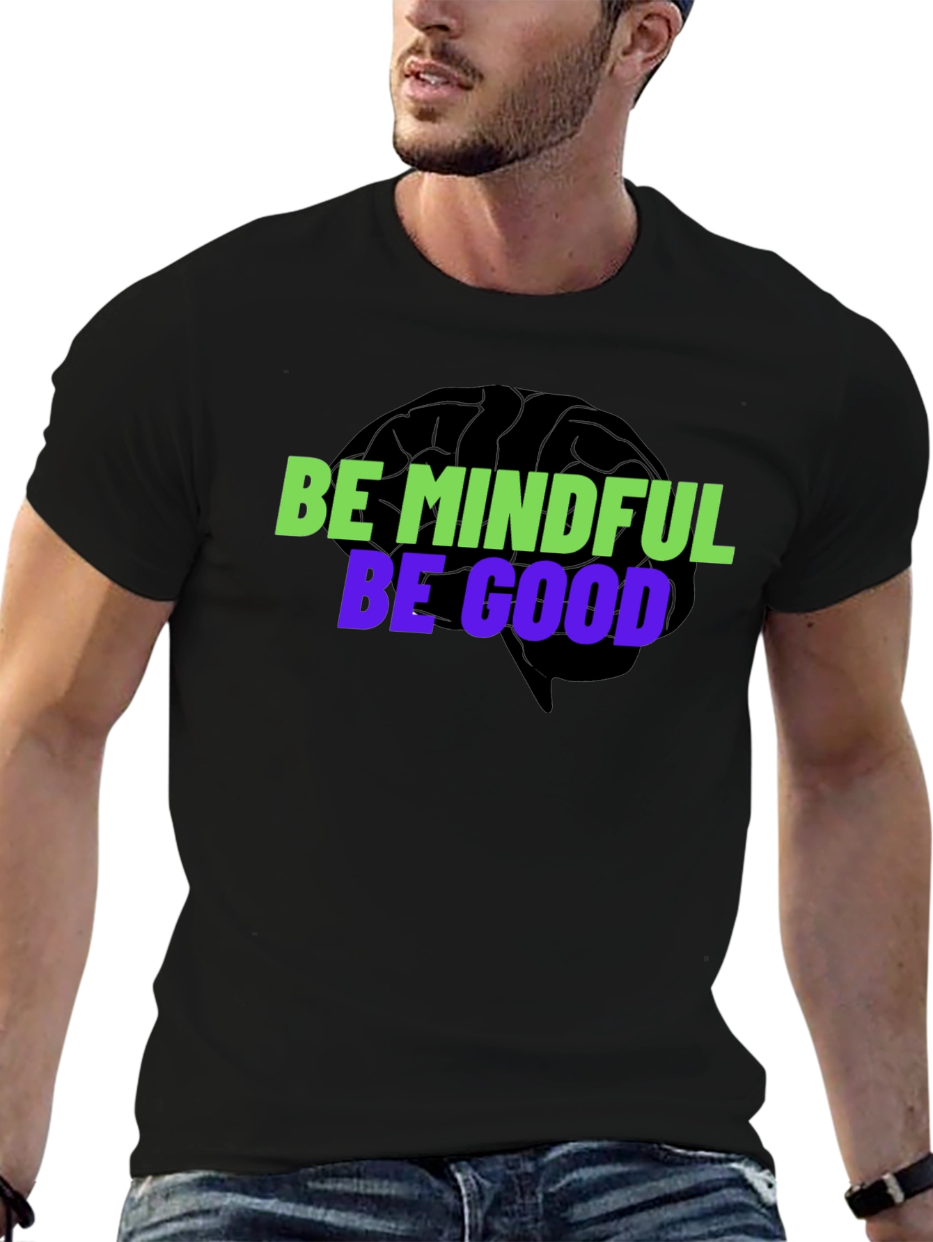 Mindful & Good Black Graphic Tee