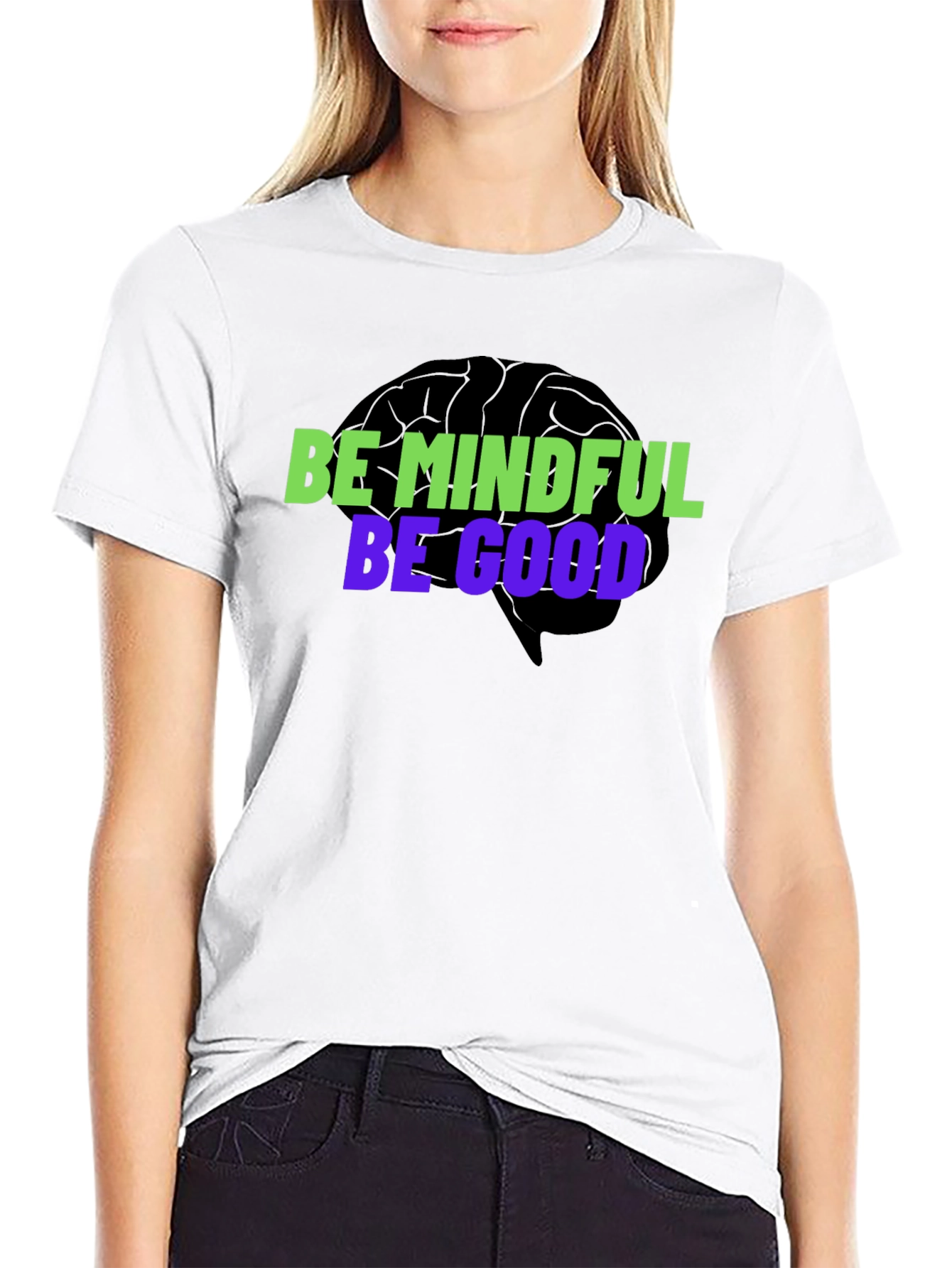 Mindful & Good Black Graphic Tee
