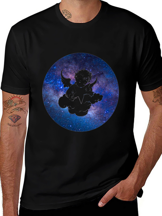 Galaxy Wings Graphic Black Tee
