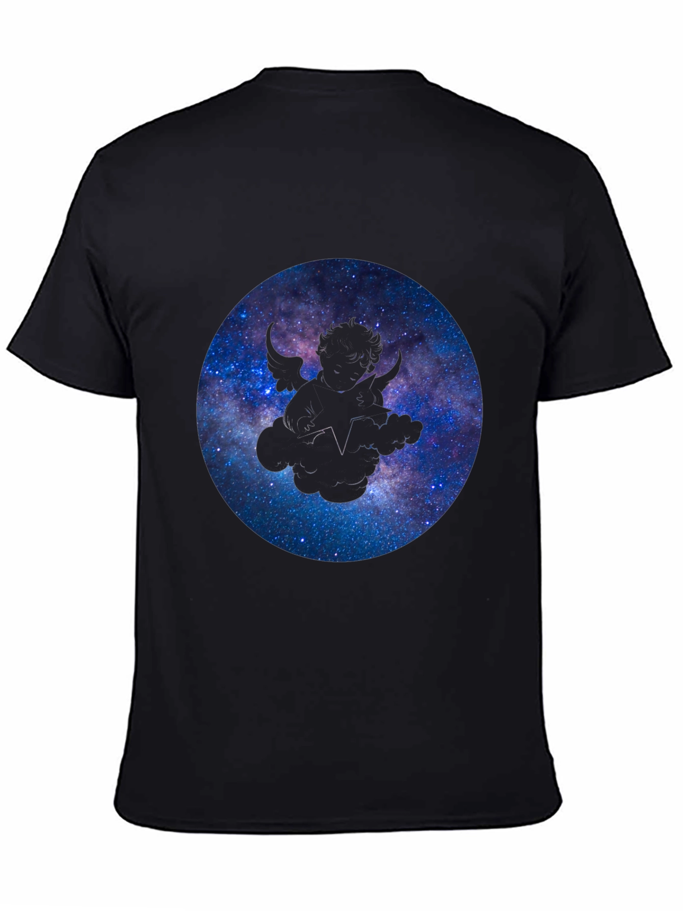 Galaxy Wings Graphic Black Tee