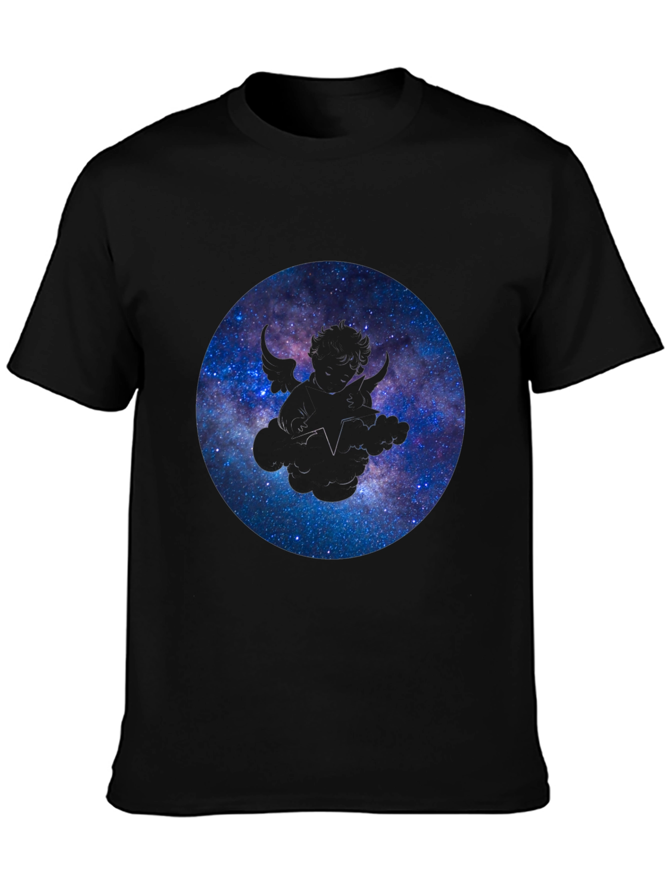 Galaxy Wings Graphic Black Tee