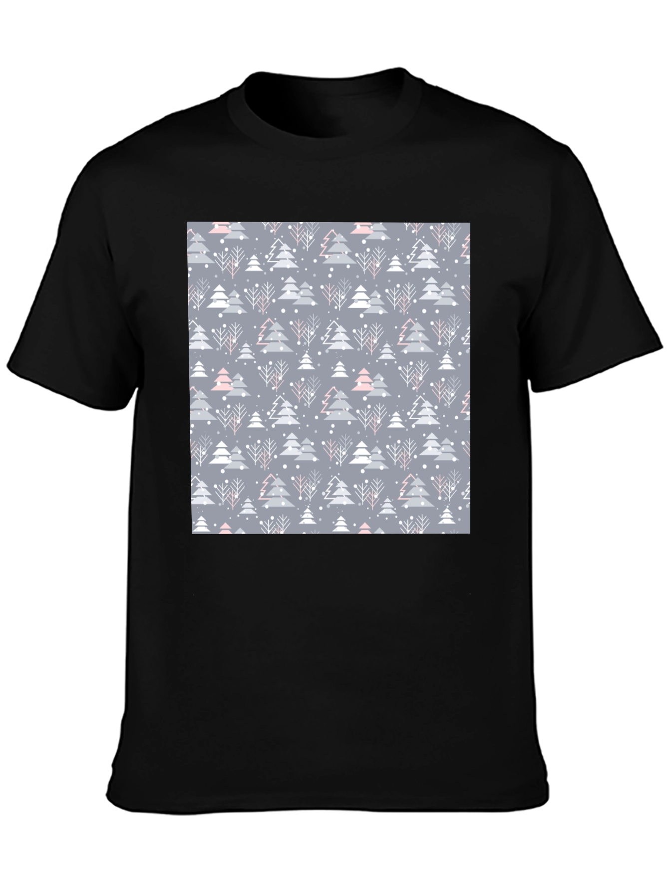 Festive Winter Tree Pattern T-Shirt
