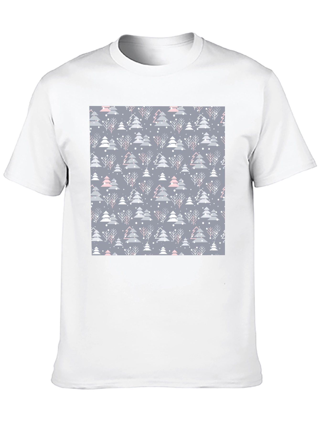 Festive Winter Tree Pattern T-Shirt