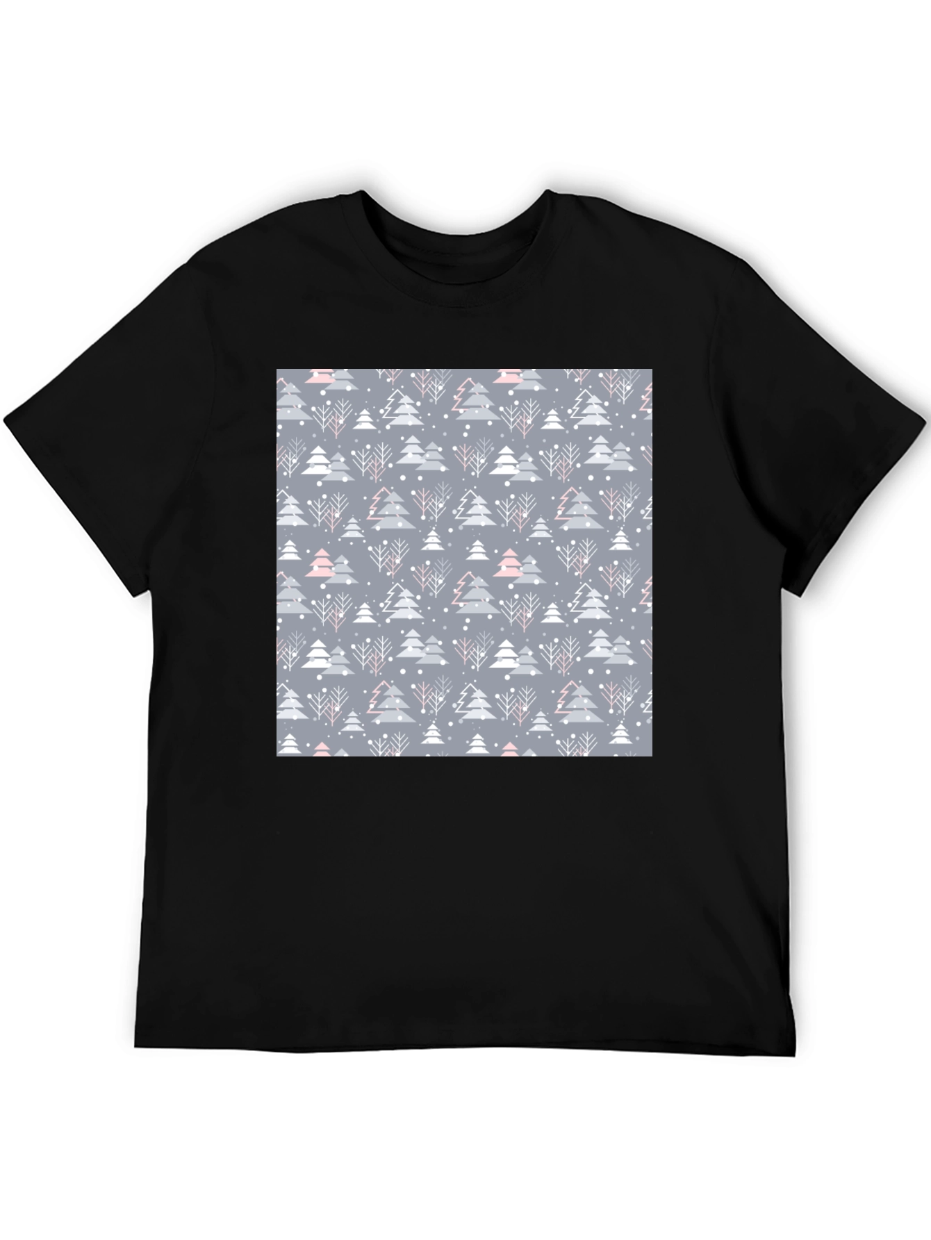 Festive Winter Tree Pattern T-Shirt