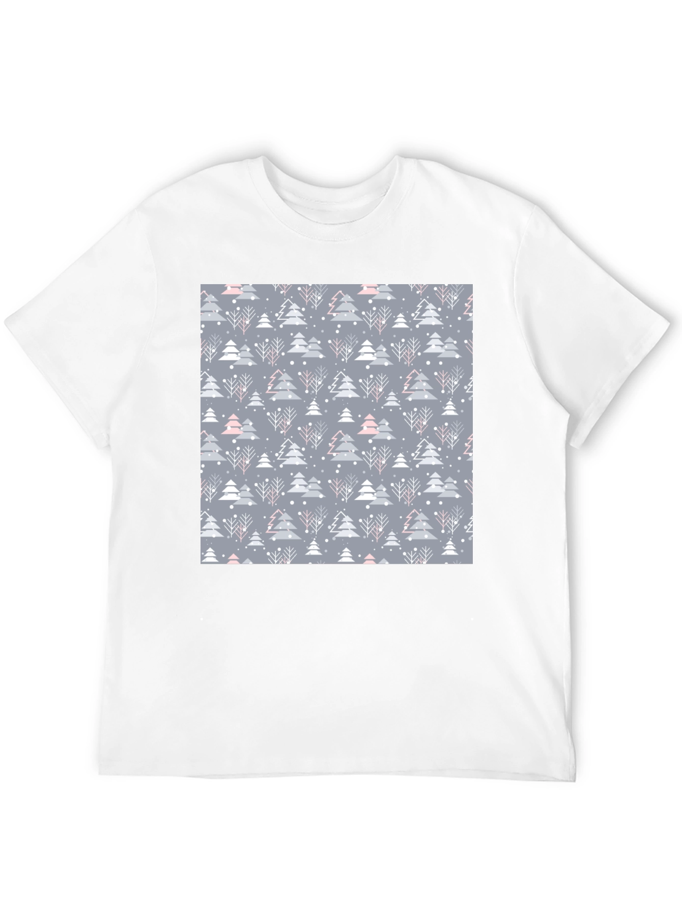 Festive Winter Tree Pattern T-Shirt