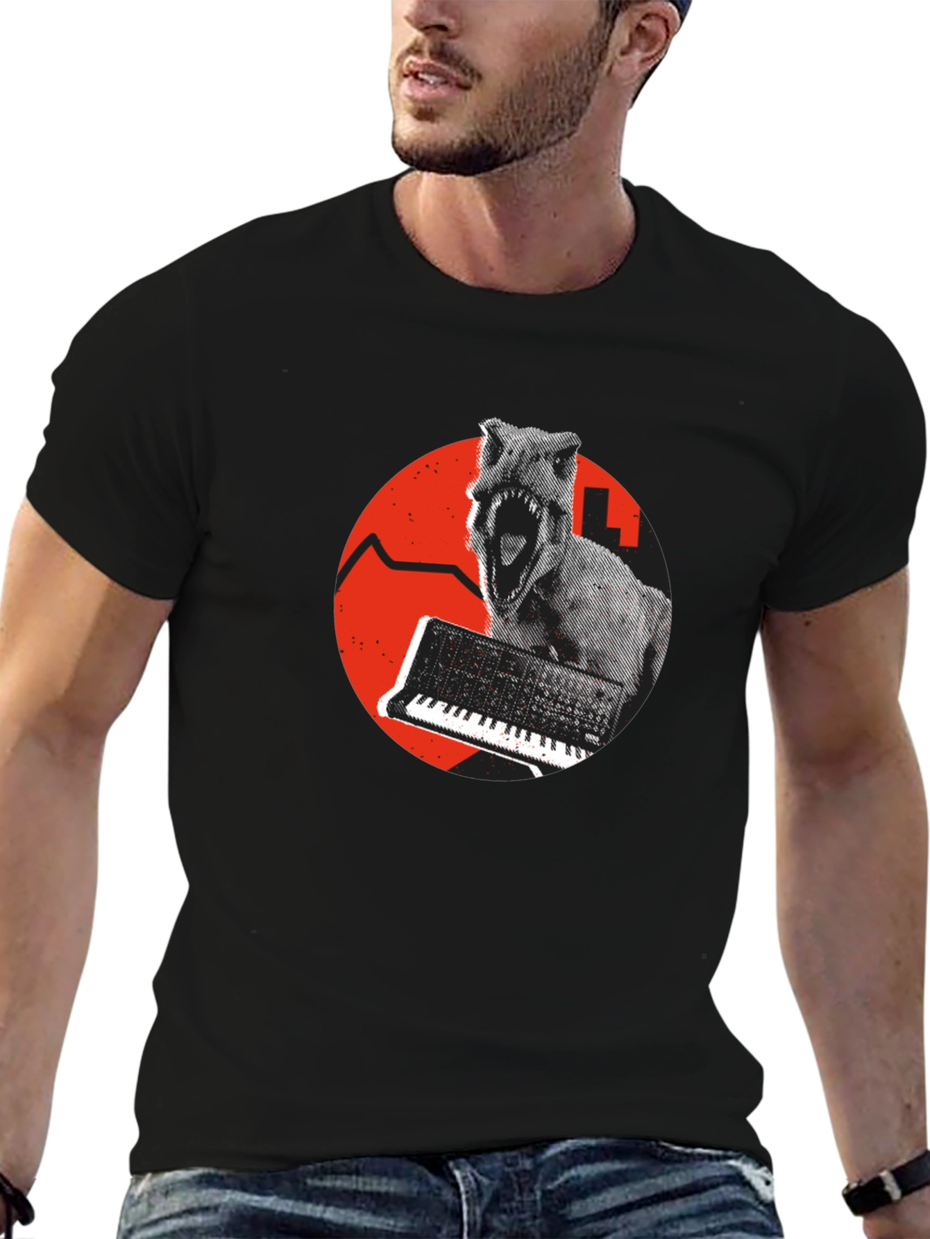 Dinosaur Synthesizer Graphic Tee