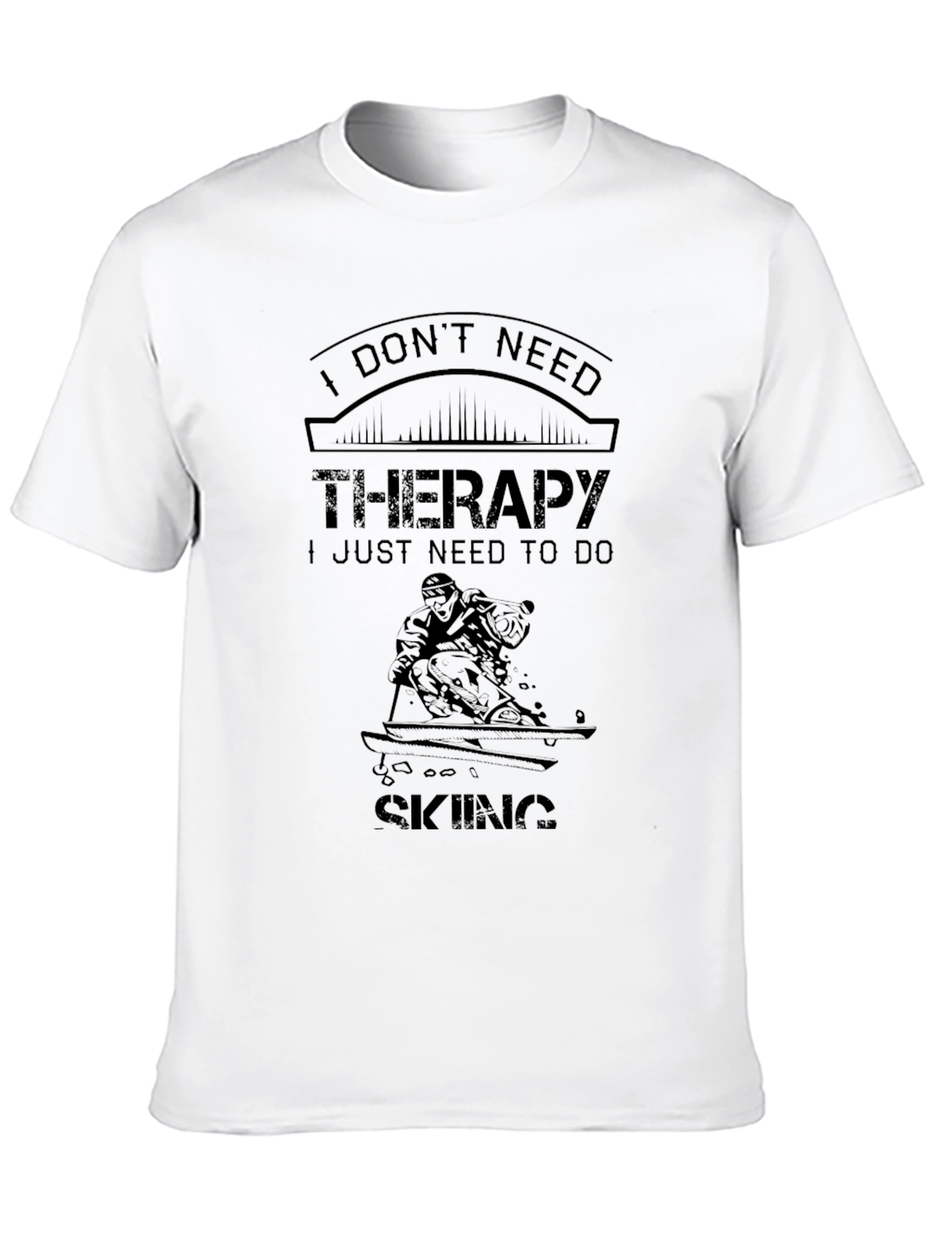 Skiing Therapy Graphic T-Shirt