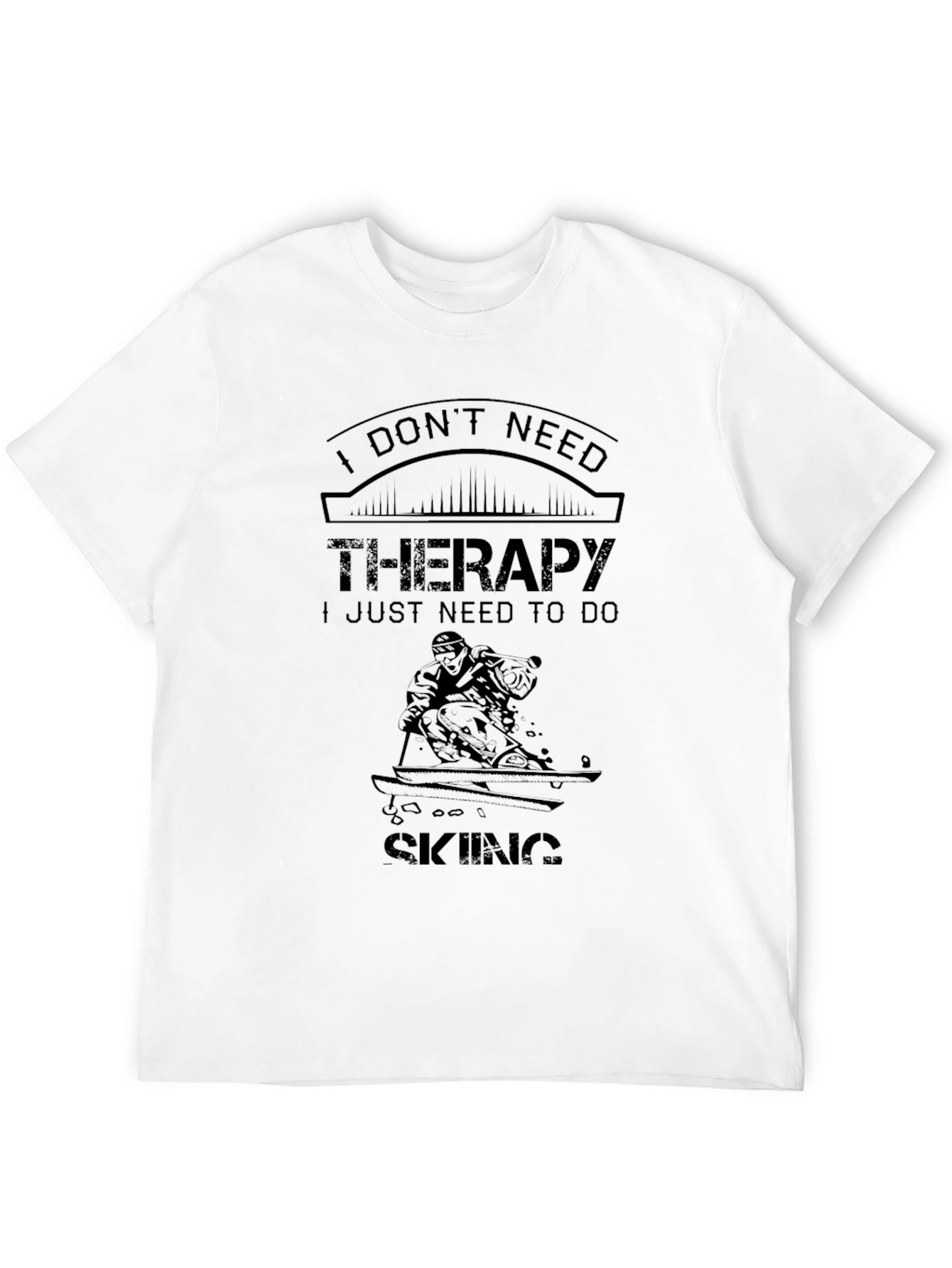 Skiing Therapy Graphic T-Shirt