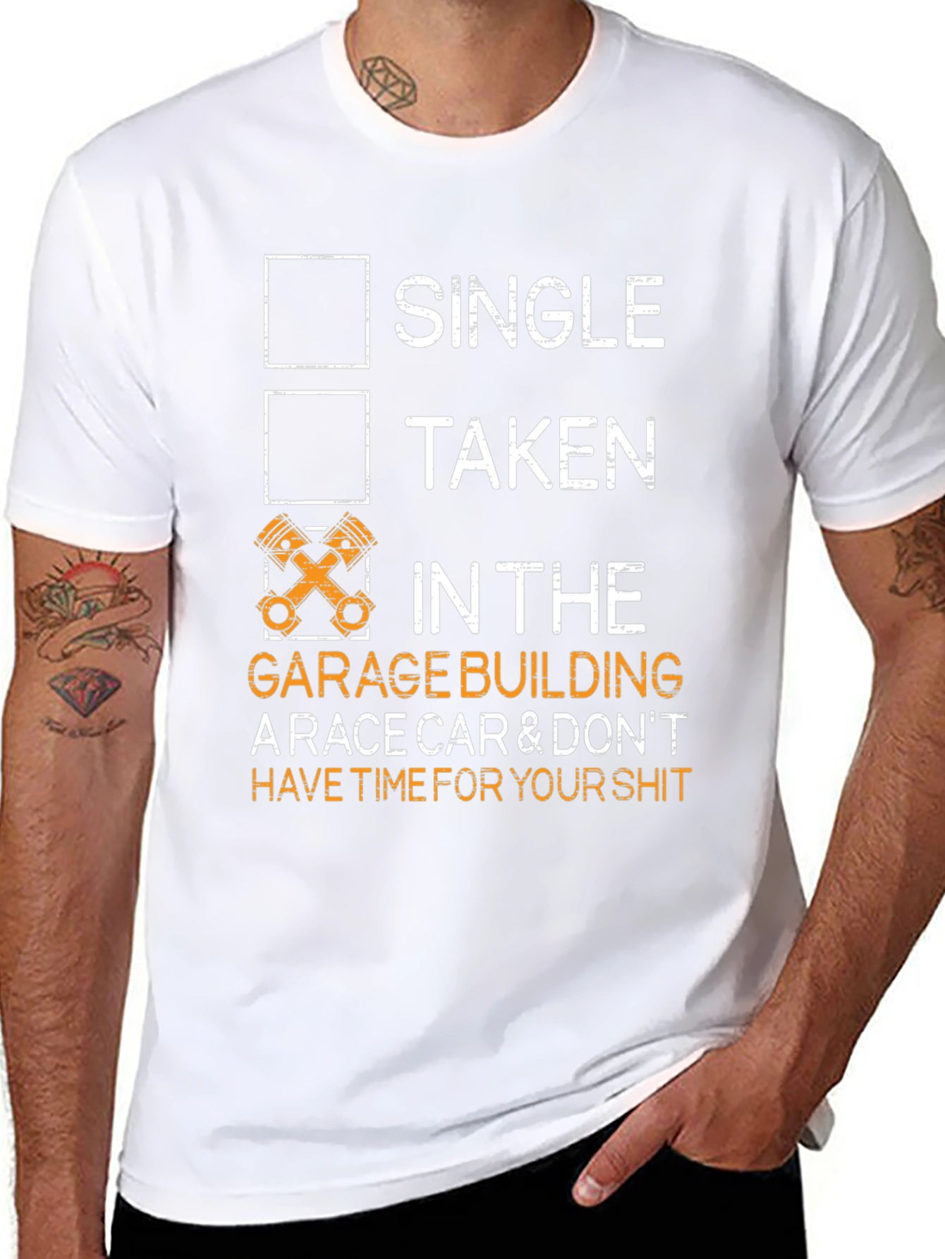 Single Taken Garage Race Car T-Shirt