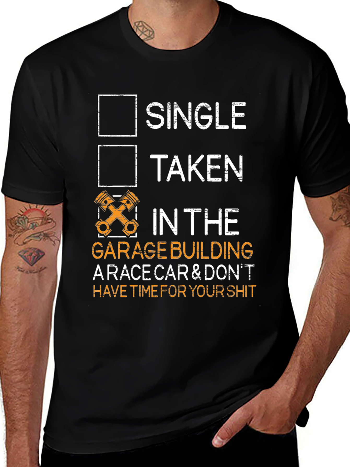 Single Taken Garage Race Car T-Shirt