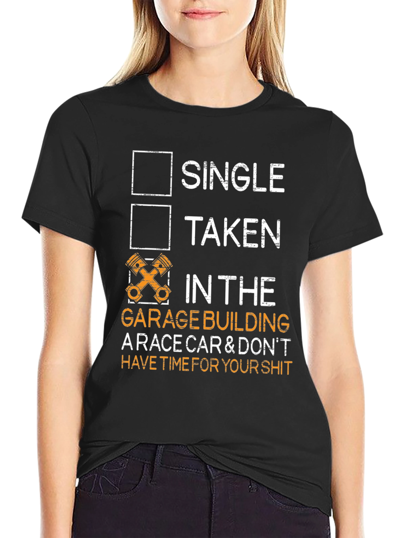 Single Taken Garage Race Car T-Shirt