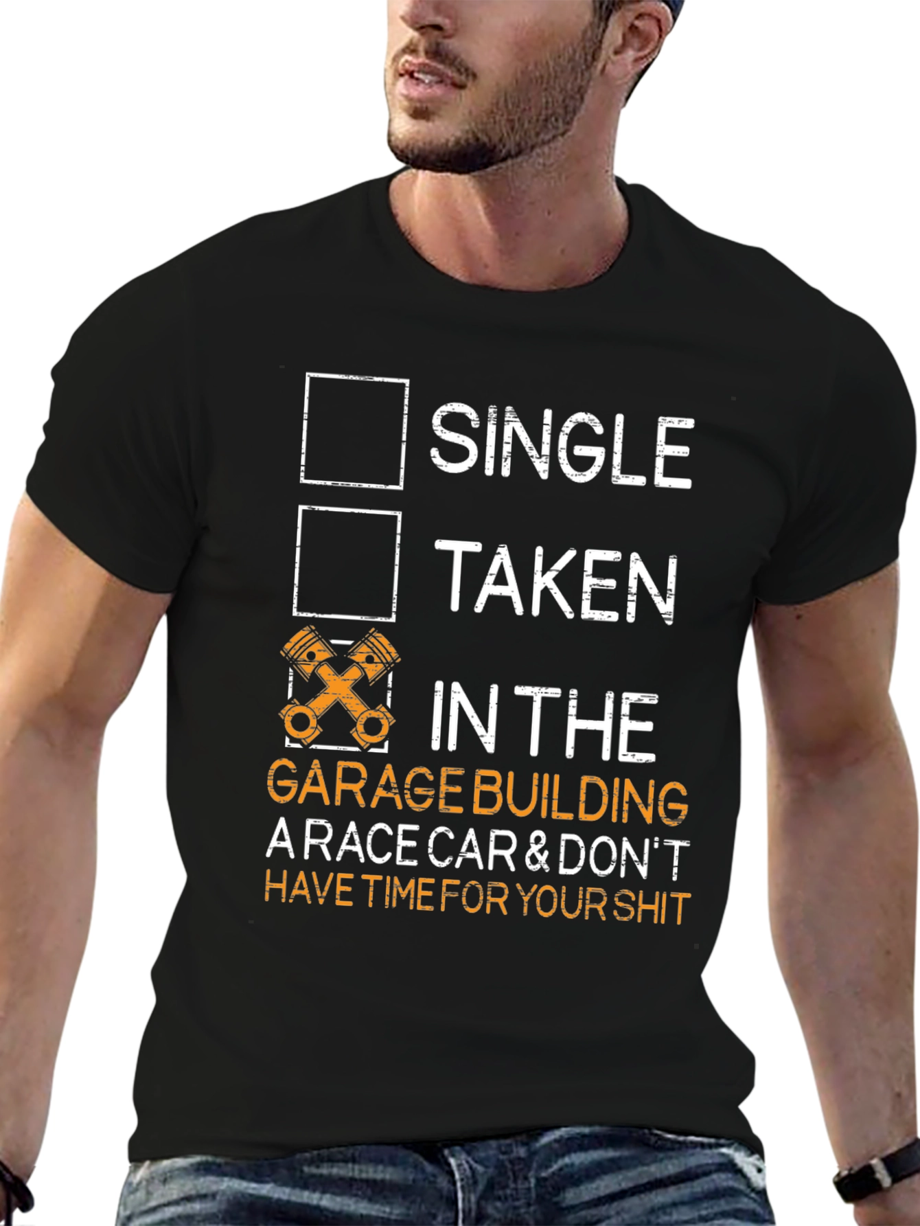 Single Taken Garage Race Car T-Shirt
