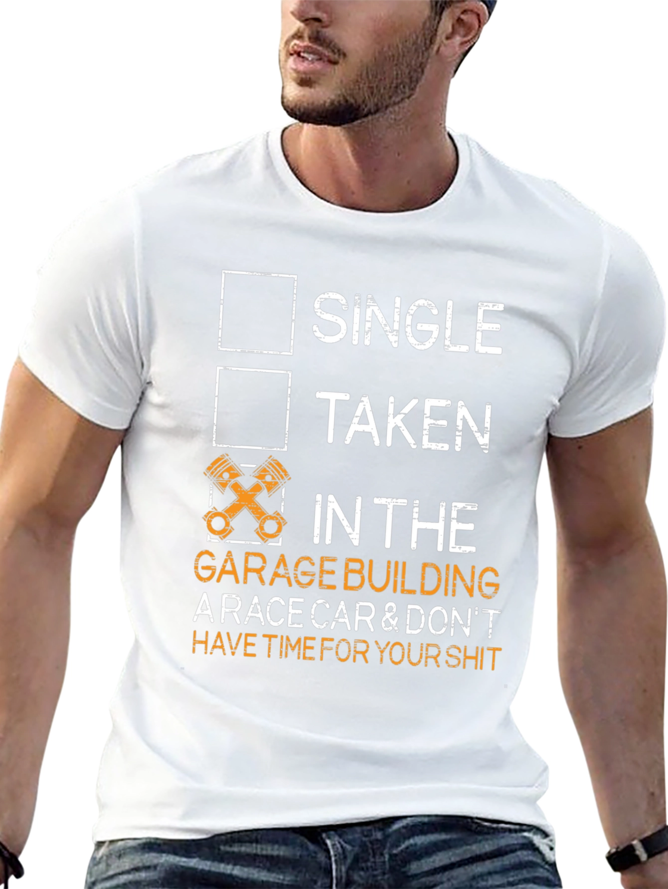 Single Taken Garage Race Car T-Shirt