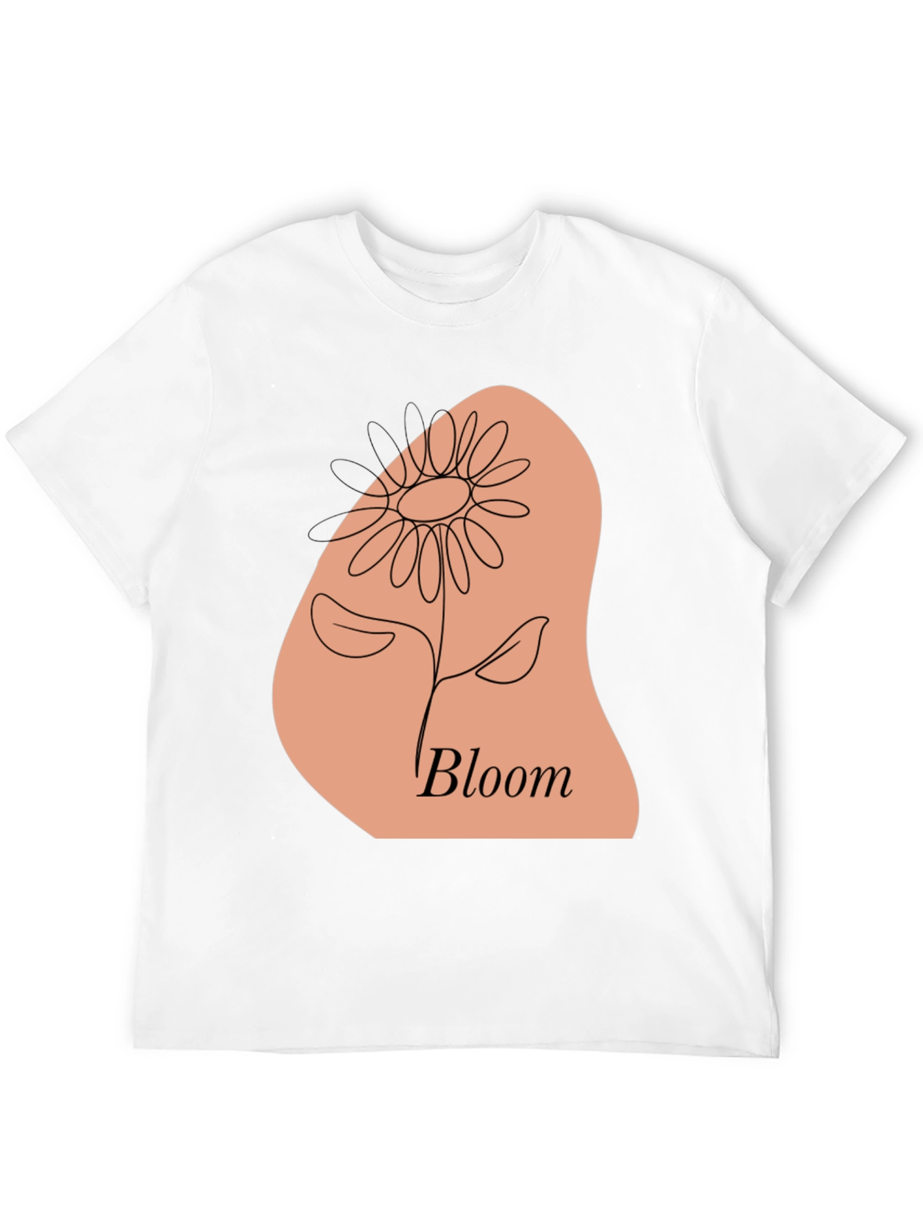 Bloom Flower Graphic Black T-Shirt