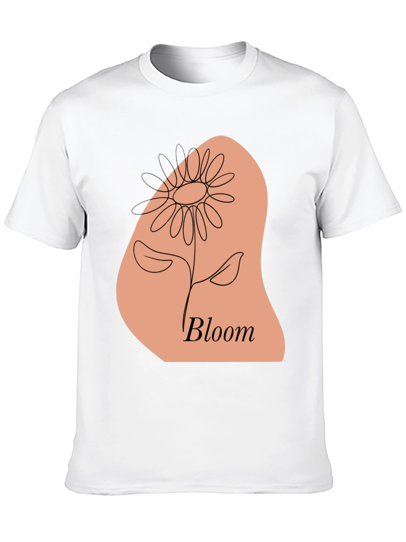 Bloom Flower Graphic Black T-Shirt