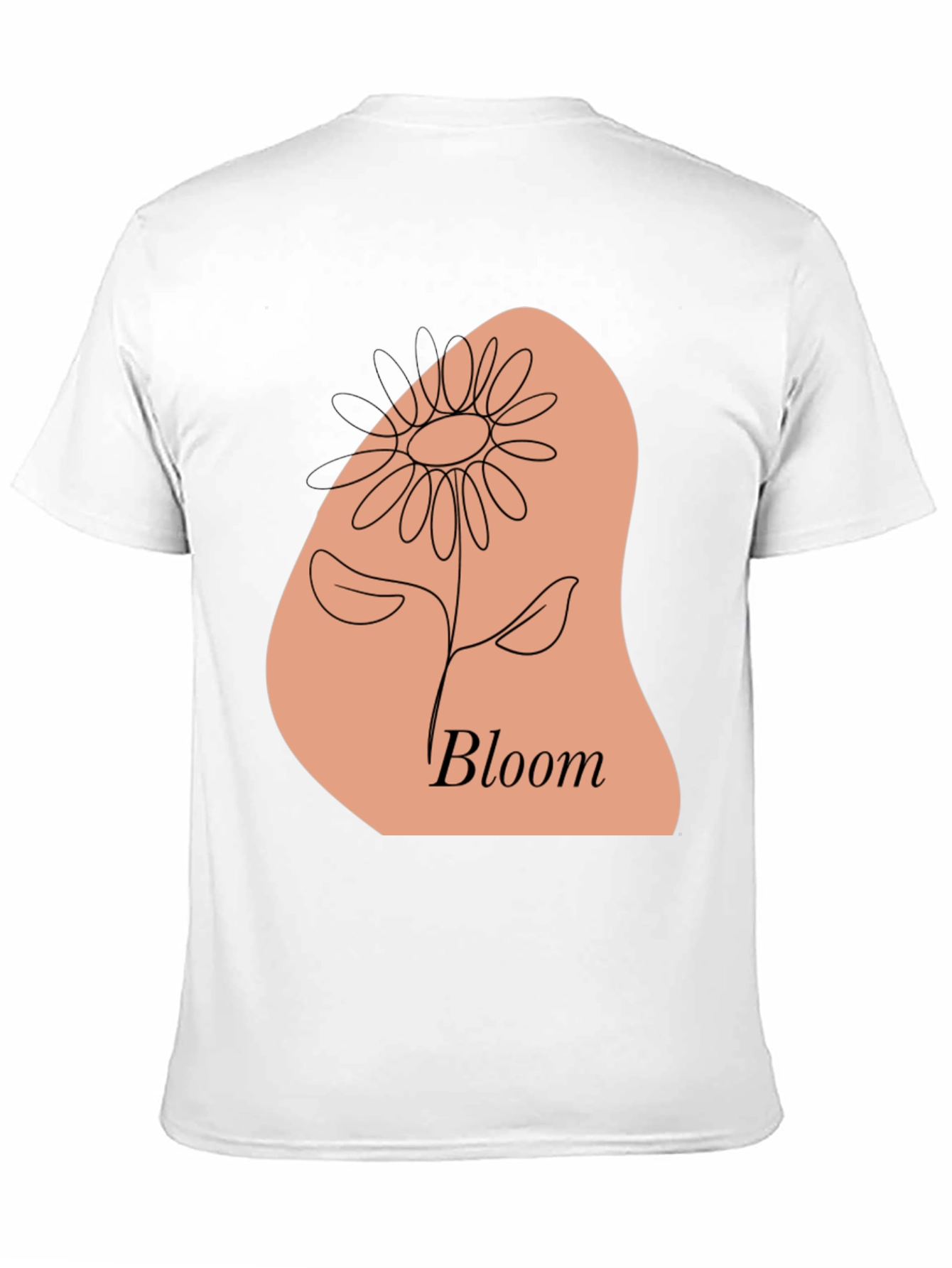Bloom Flower Graphic Black T-Shirt