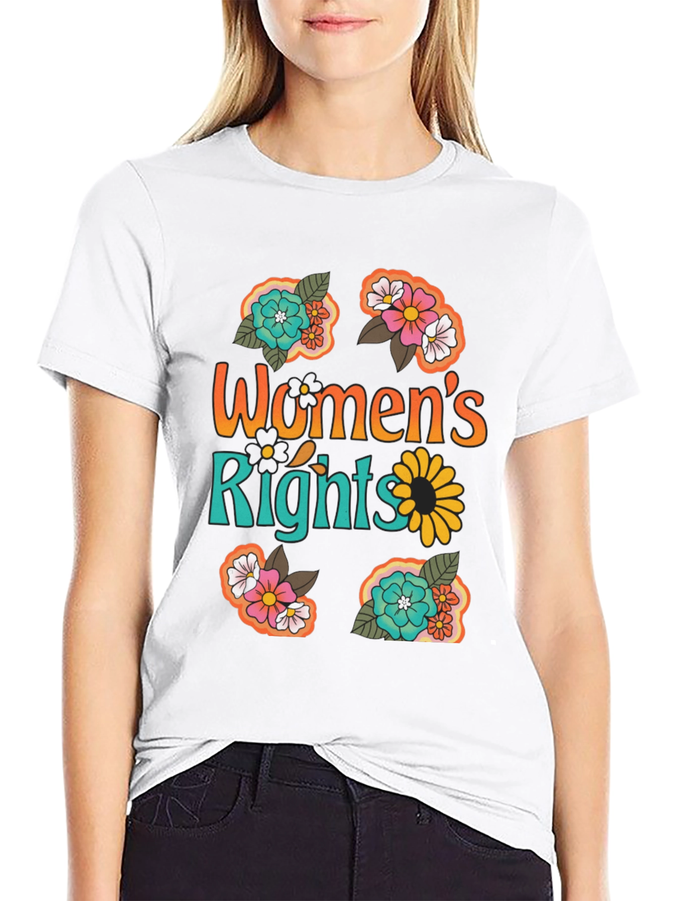Womens Rights Floral Graphic Tee