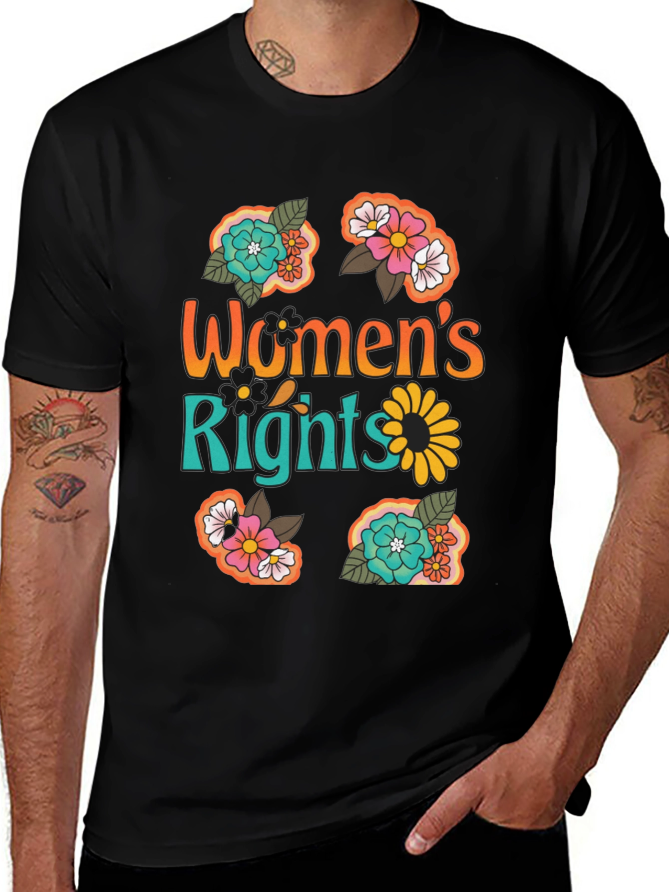 Womens Rights Floral Graphic Tee