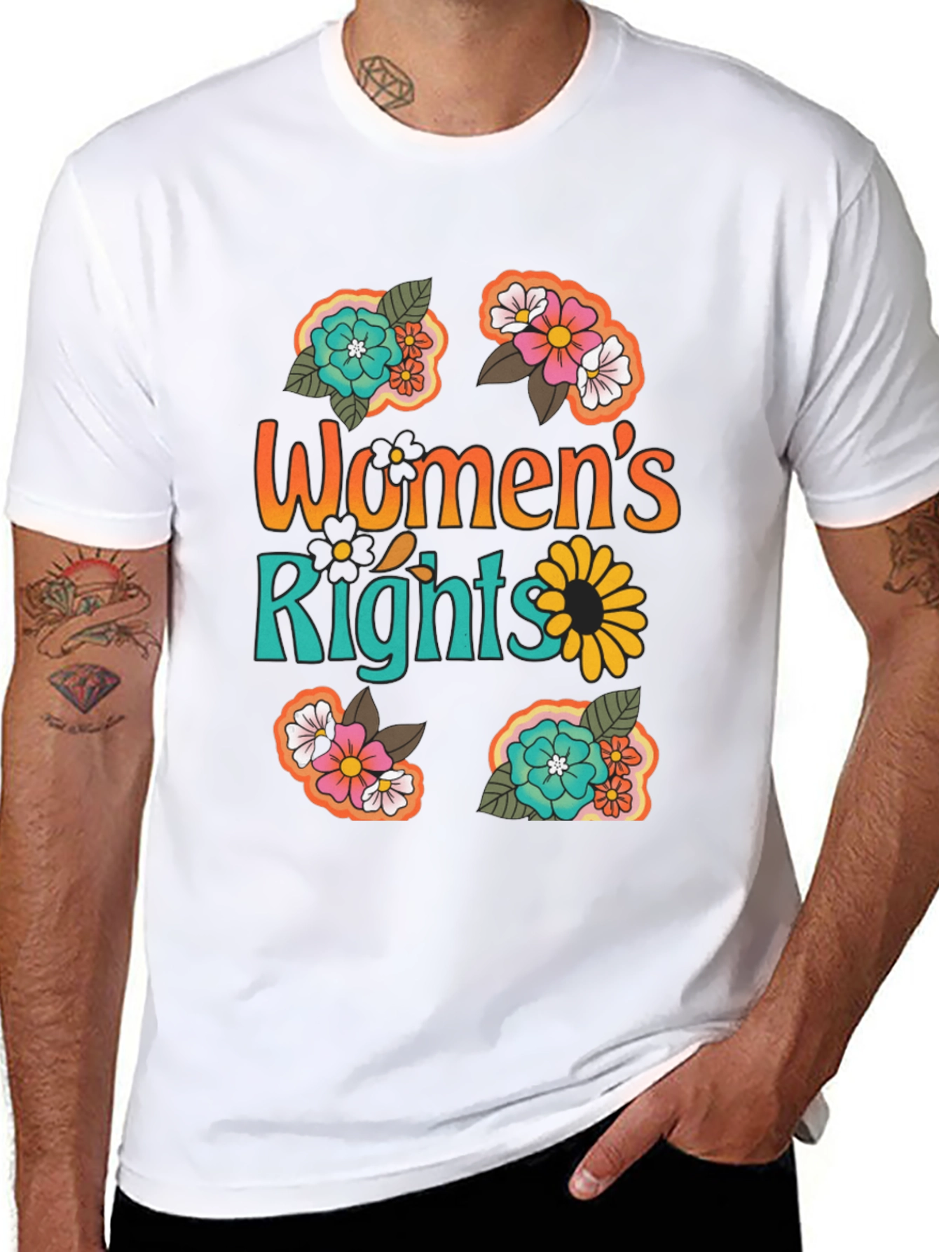 Womens Rights Floral Graphic Tee
