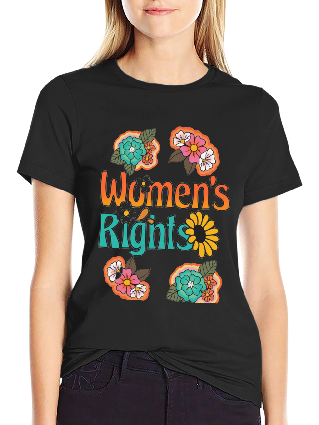 Womens Rights Floral Graphic Tee