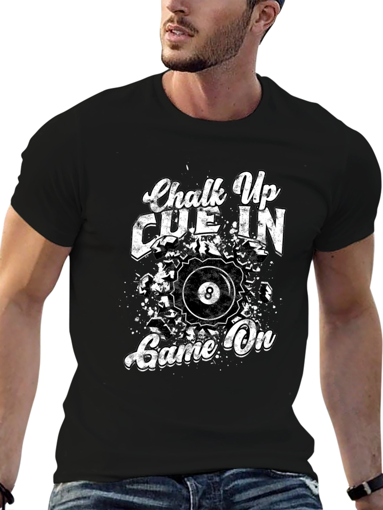 Chalk Up Cue In Game On Billiards T-Shirt