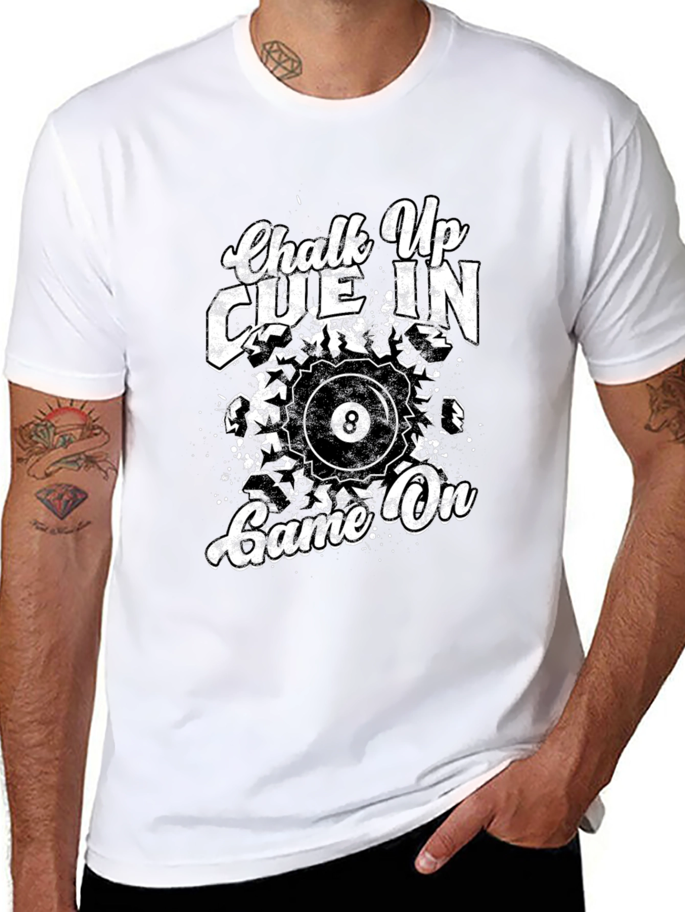Chalk Up Cue In Game On Billiards T-Shirt
