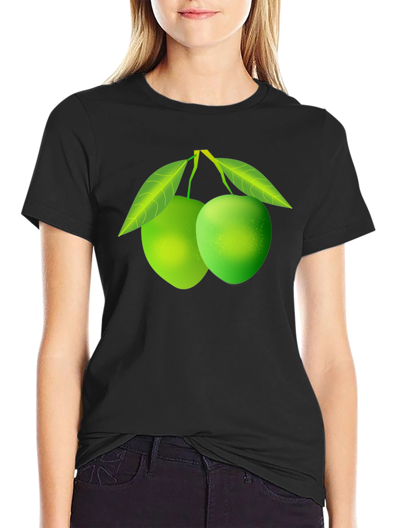 Fresh Mango Graphic Tee - Stylish Black Shirt