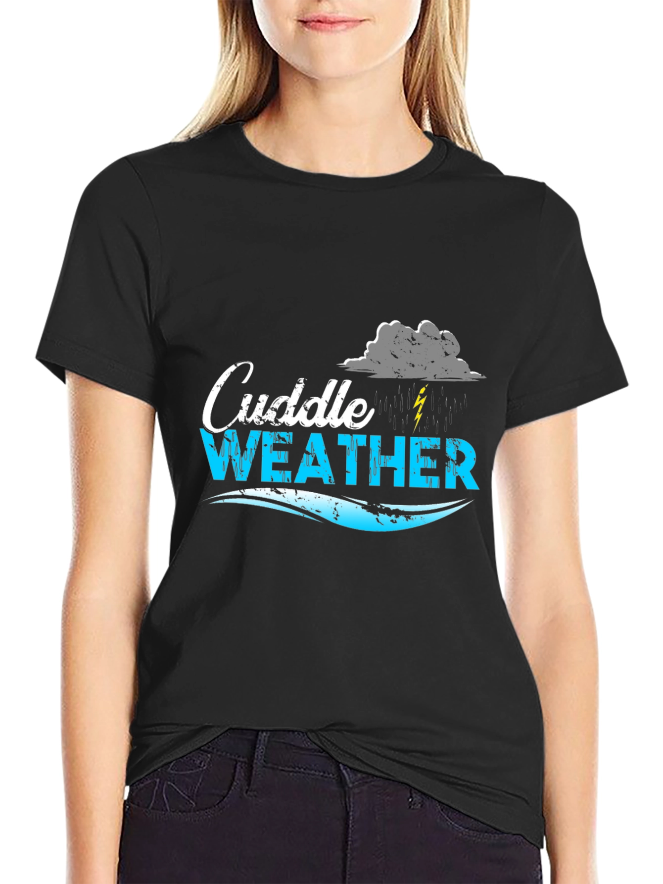 Cuddle Weather Graphic Tee - Black