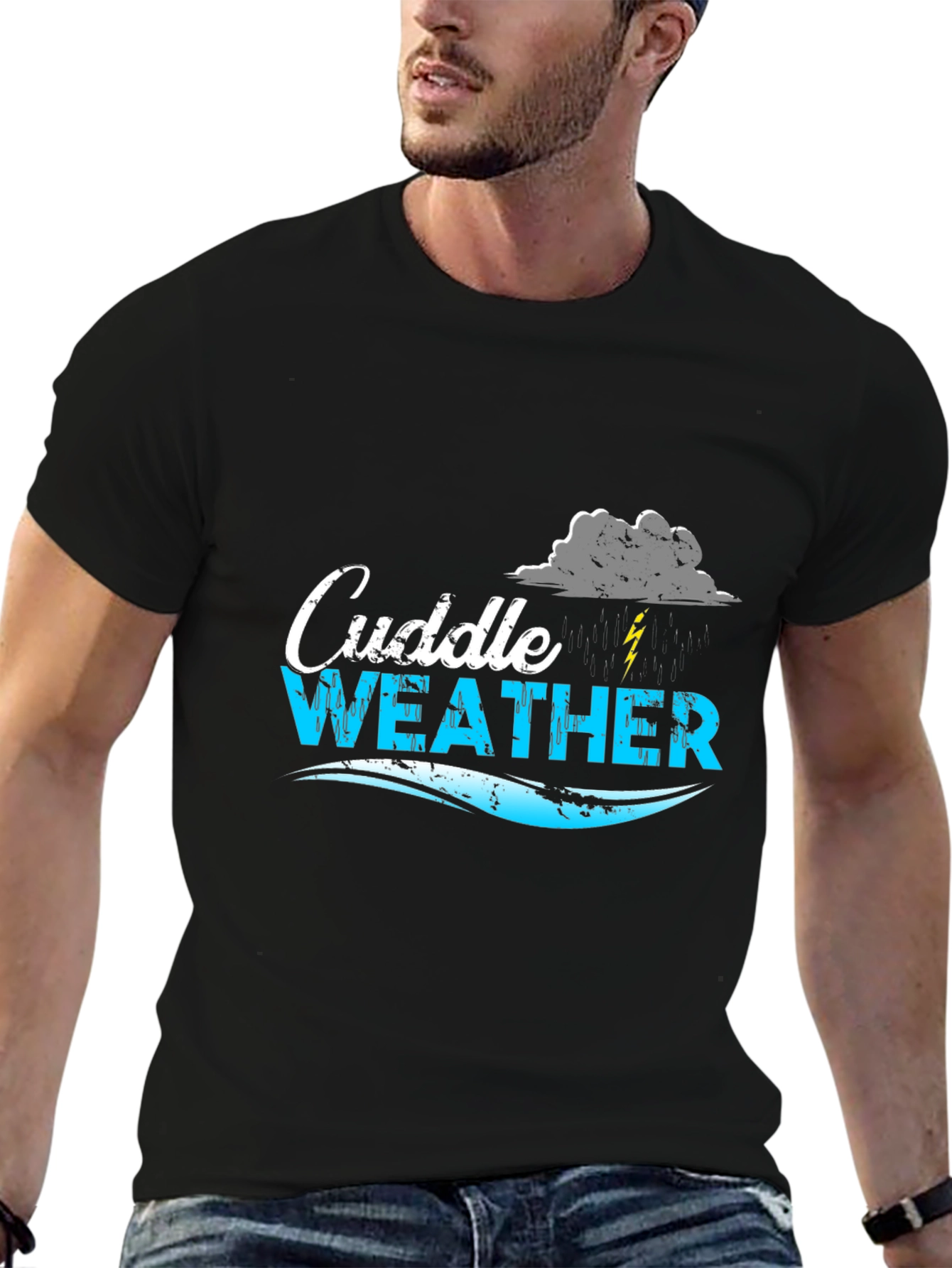 Cuddle Weather Graphic Tee - Black