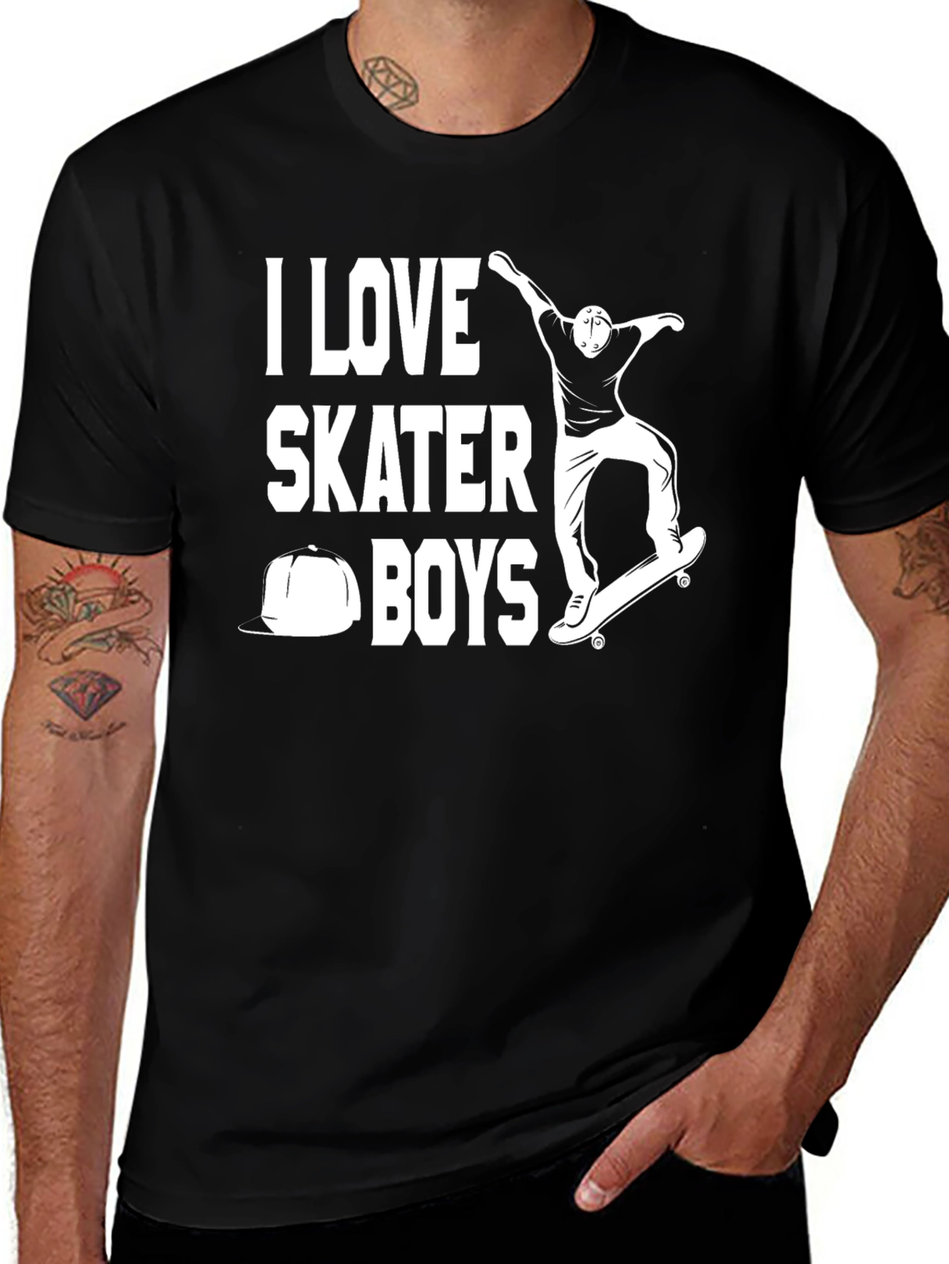 I Love Skater Boys Graphic Tee