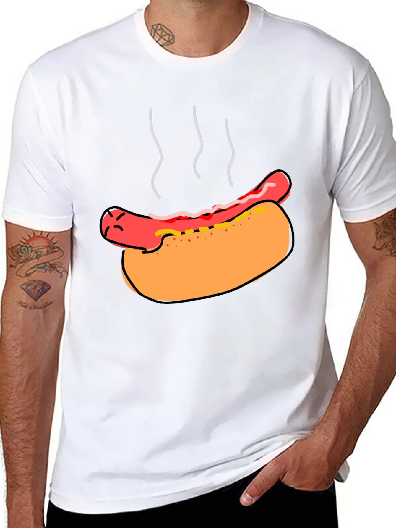 Hot Dog Graphic Tee - Novelty T-Shirt