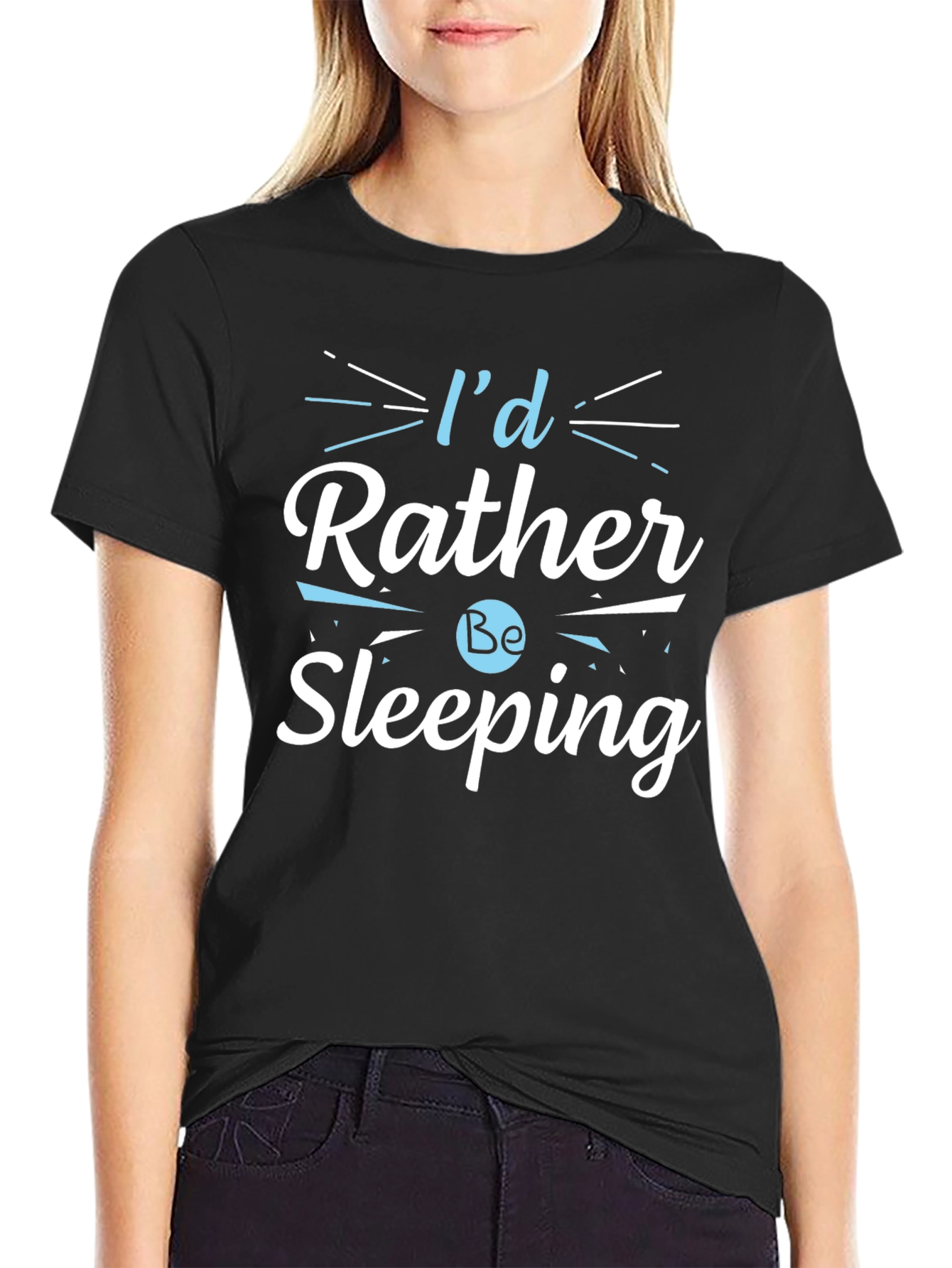 Id Rather Be Sleeping Mens Black T-Shirt