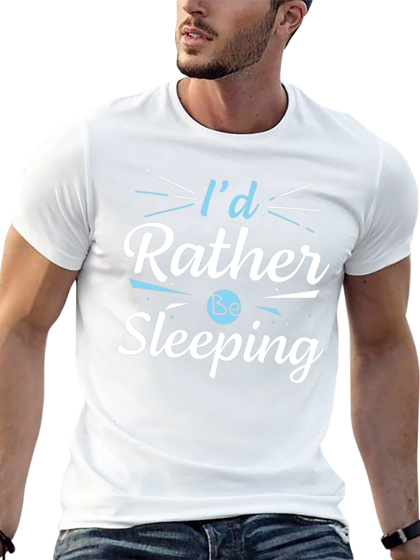 Id Rather Be Sleeping Mens Black T-Shirt
