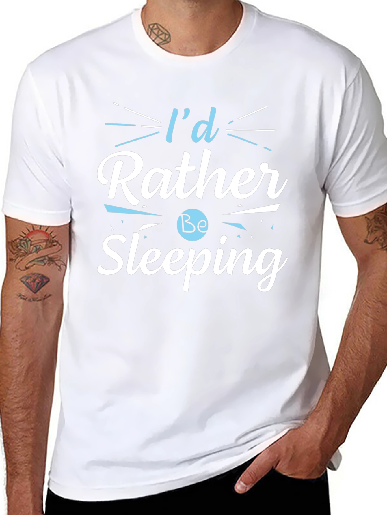 Id Rather Be Sleeping Mens Black T-Shirt