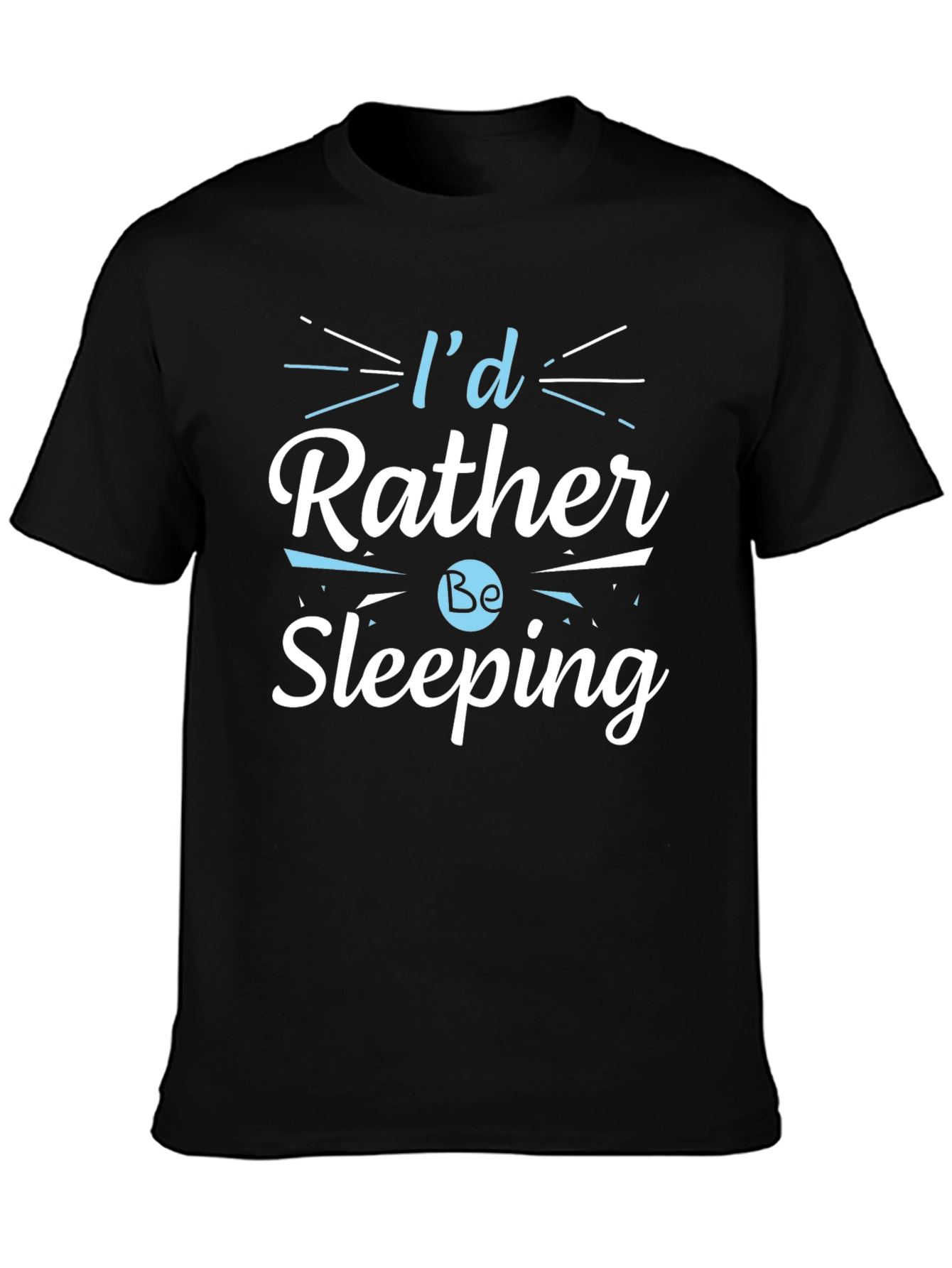 Id Rather Be Sleeping Mens Black T-Shirt