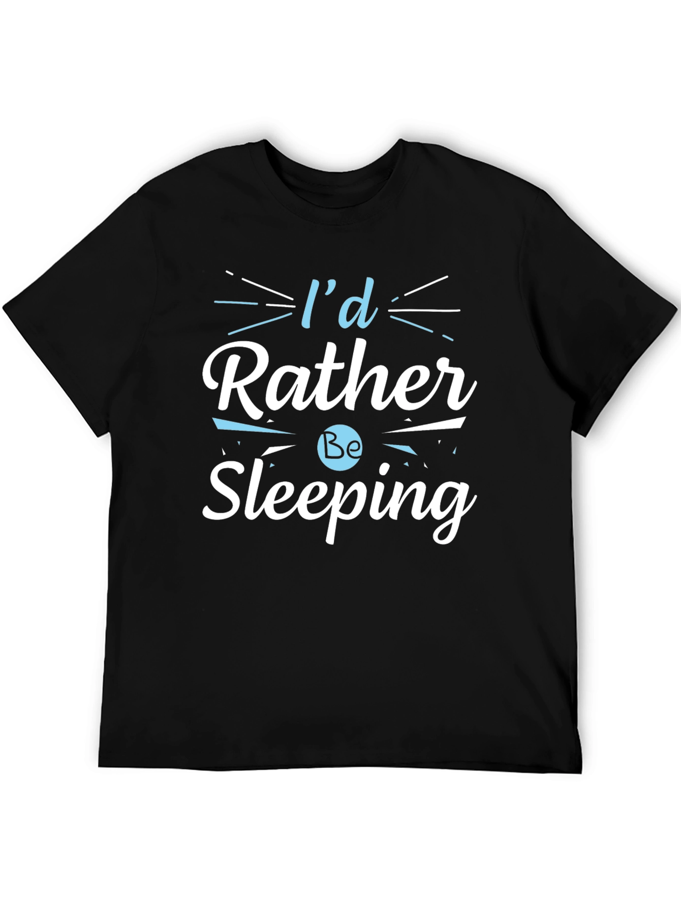 Id Rather Be Sleeping Mens Black T-Shirt