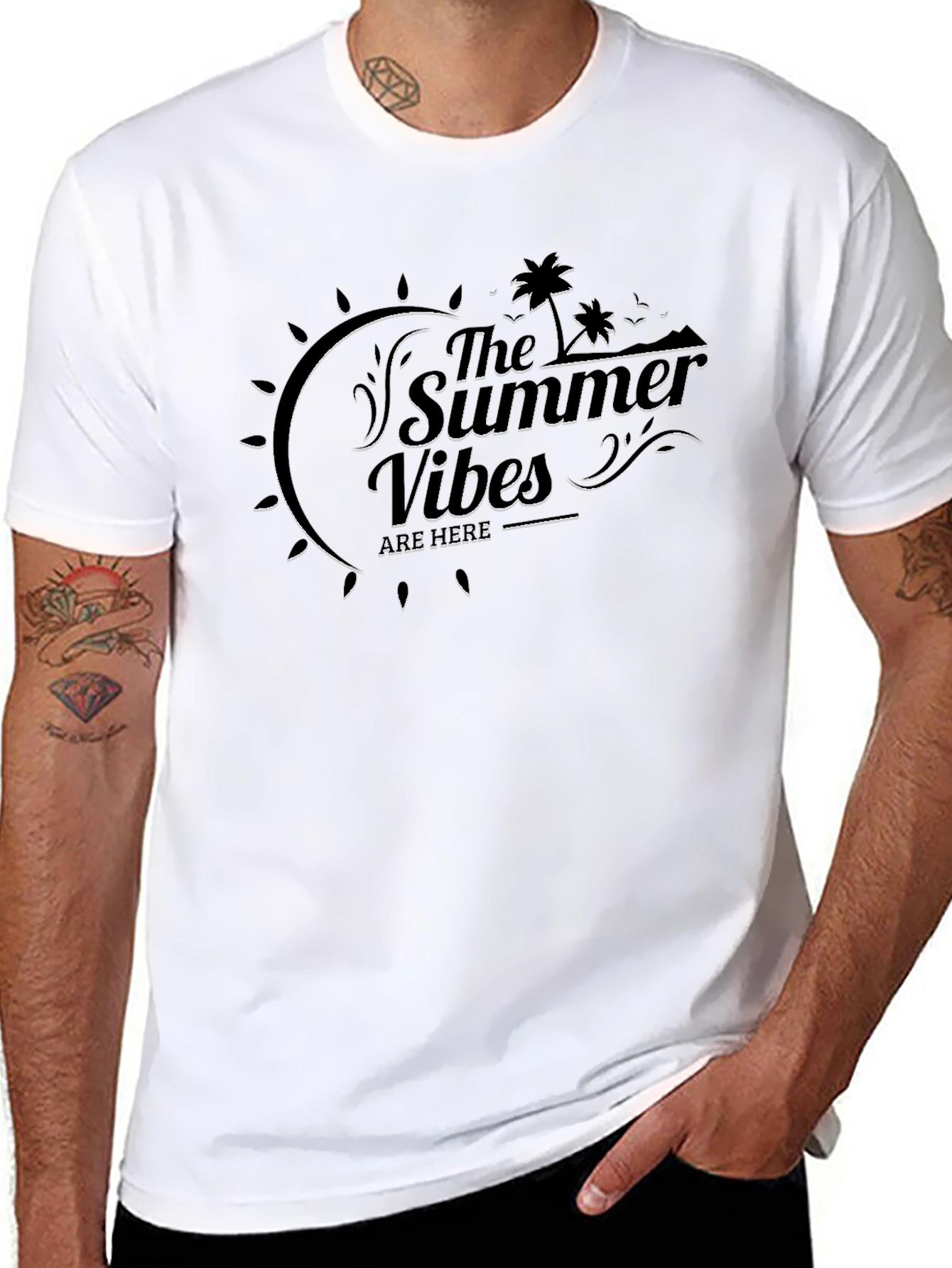 Summer Vibes Black T-Shirt
