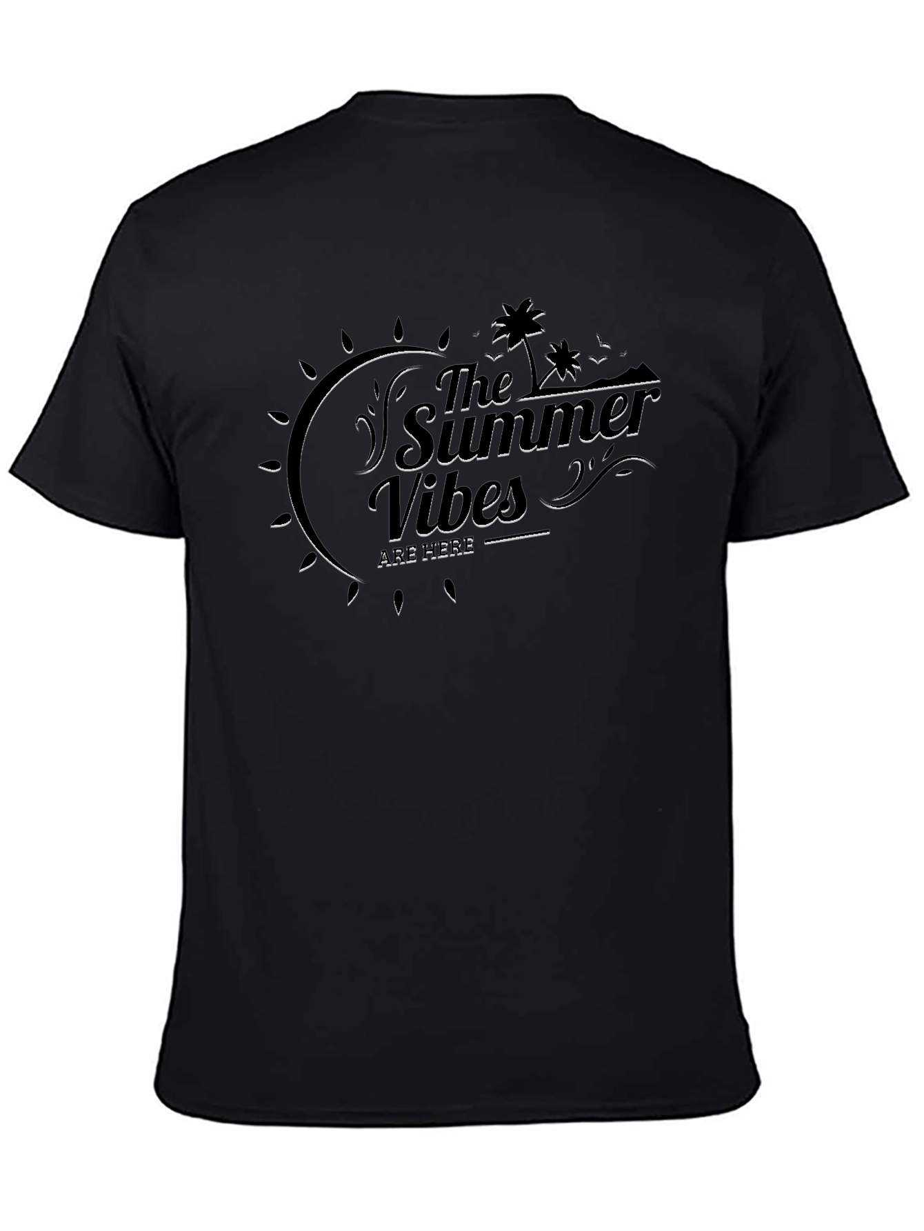 Summer Vibes Black T-Shirt