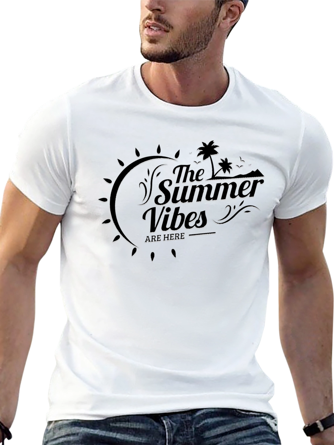 Summer Vibes Black T-Shirt