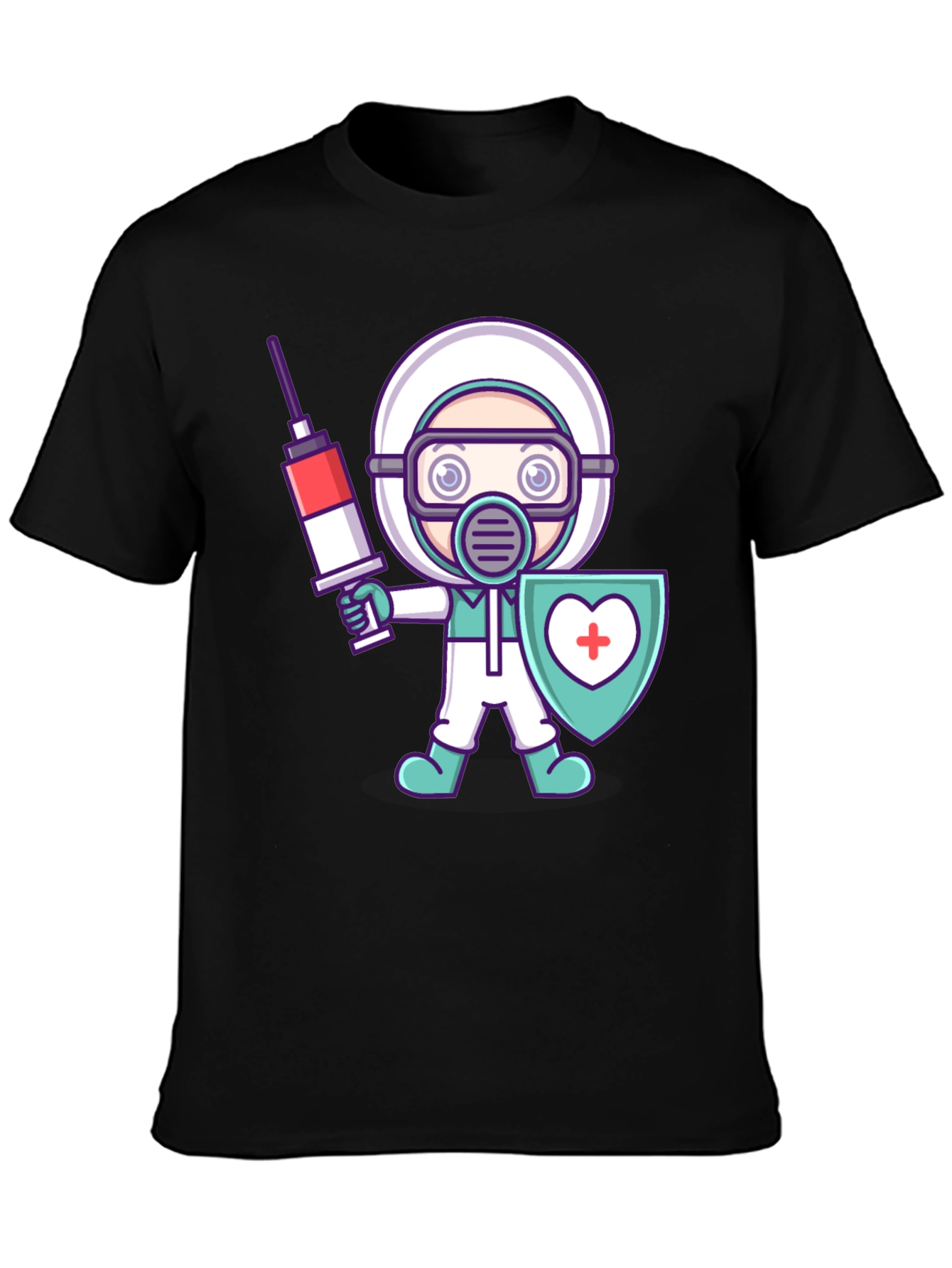 Cartoon Doctor Graphic T-Shirt
