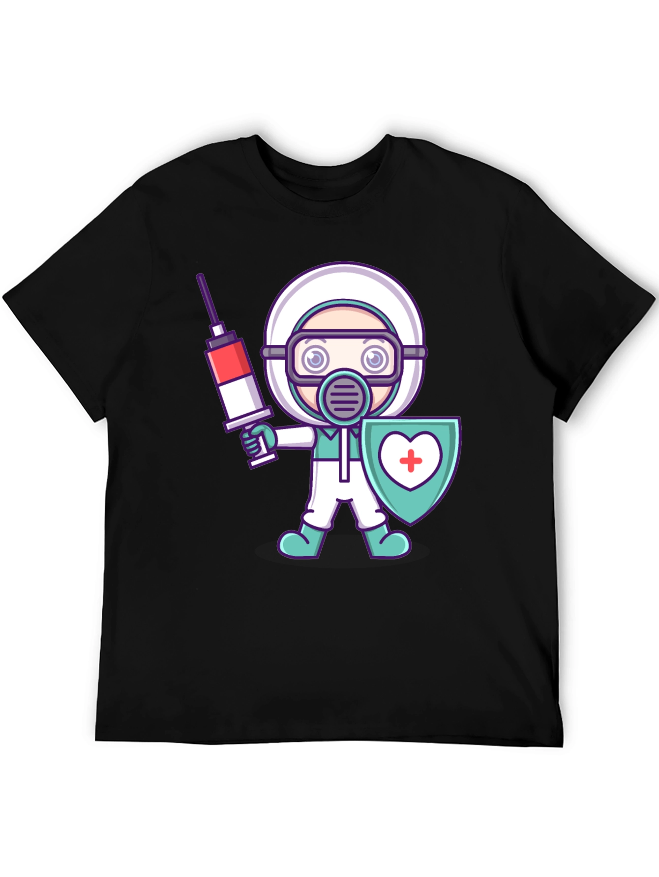 Cartoon Doctor Graphic T-Shirt