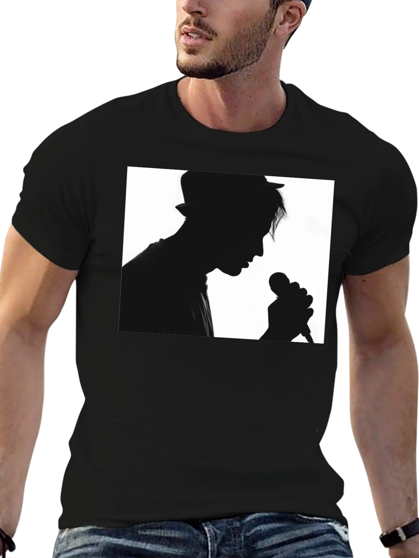Silhouette Singer Black T-Shirt