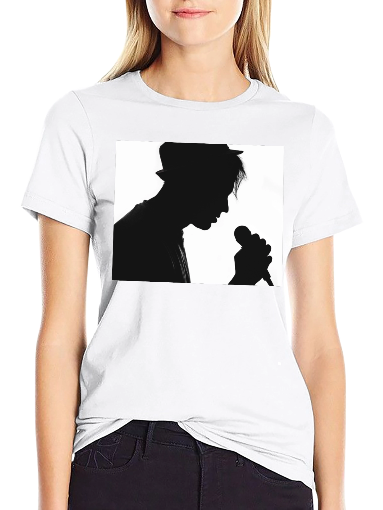 Silhouette Singer Black T-Shirt