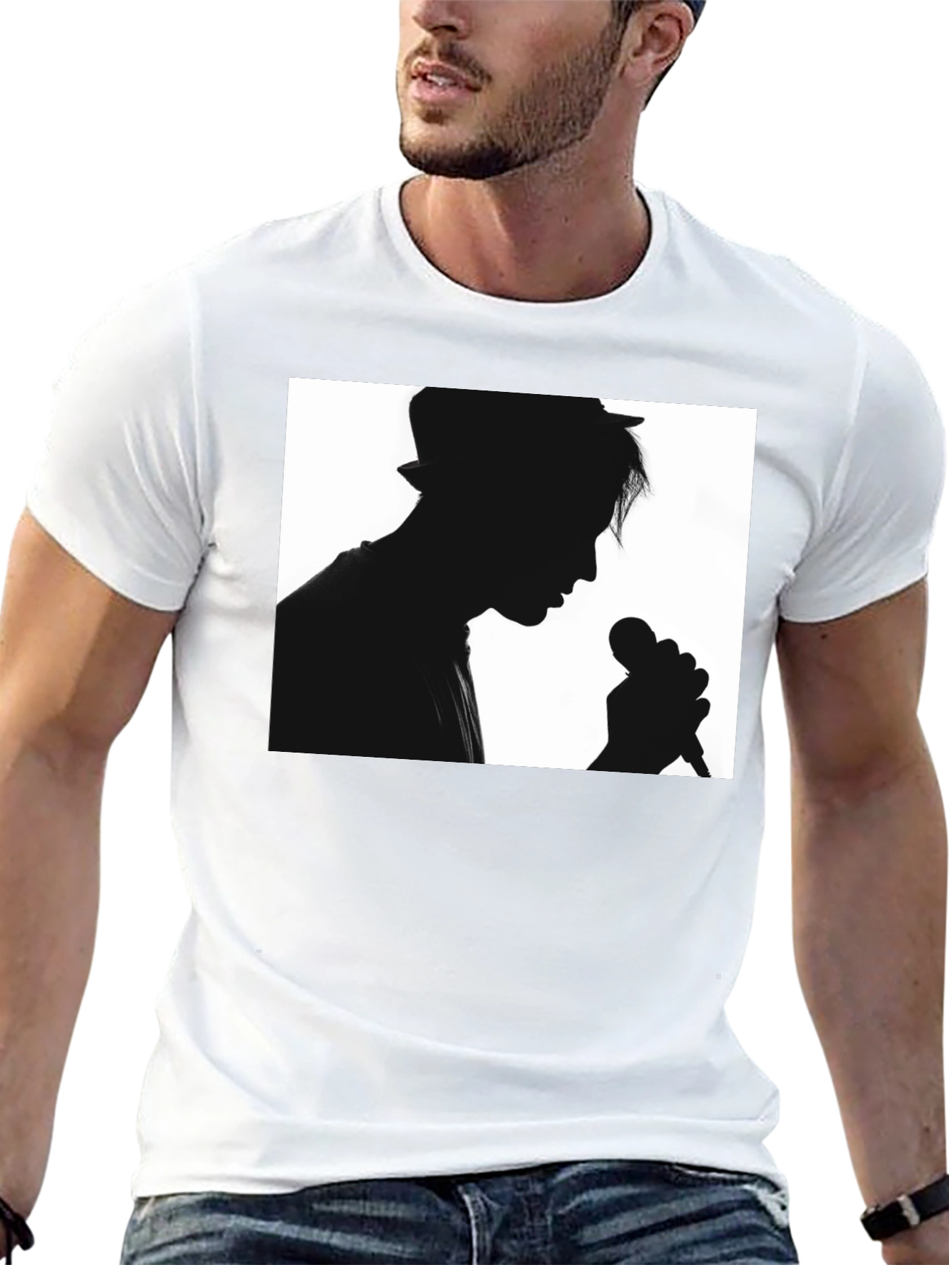 Silhouette Singer Black T-Shirt