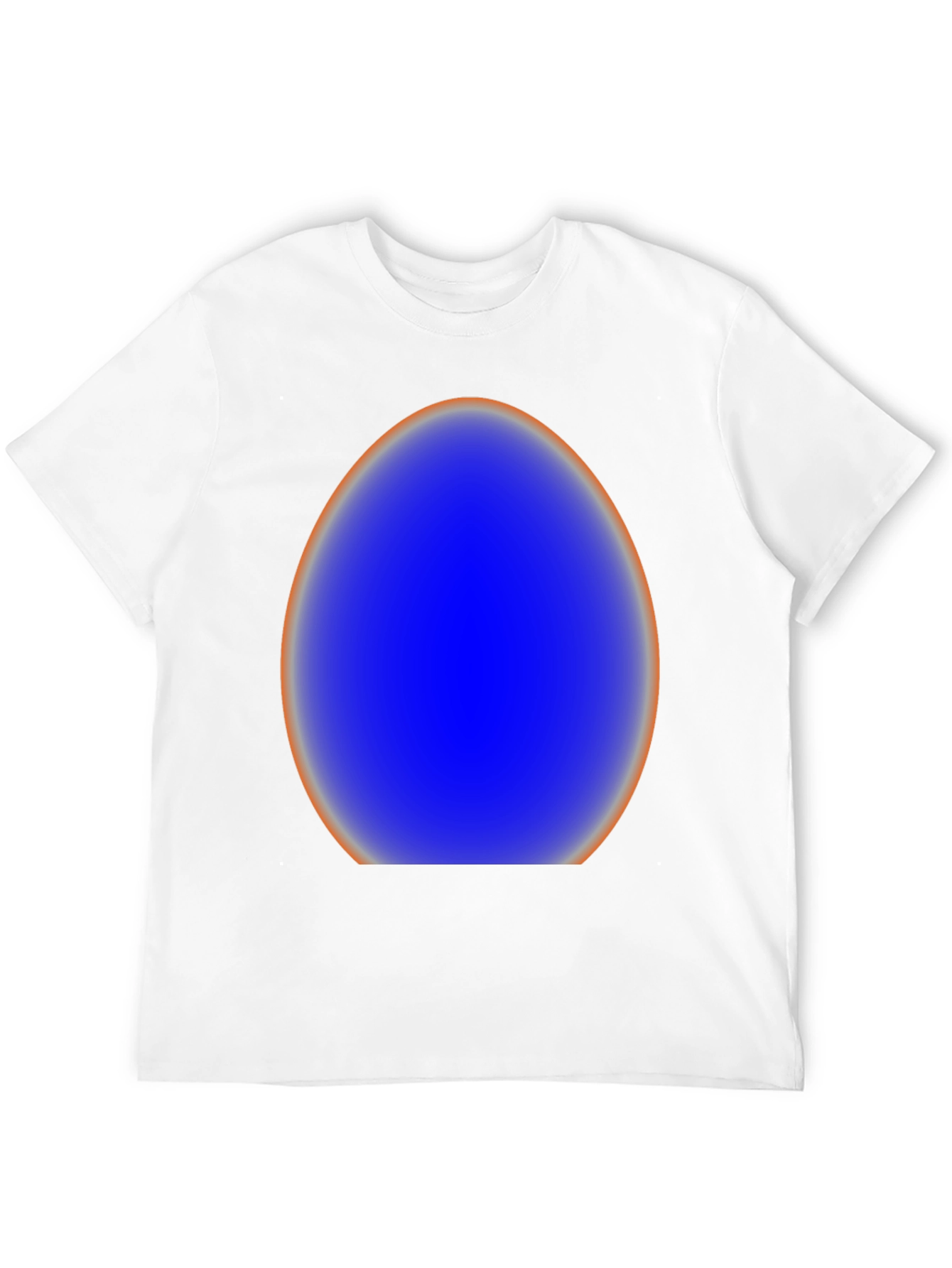 Abstract Blue Egg Graphic Tee - Modern Style