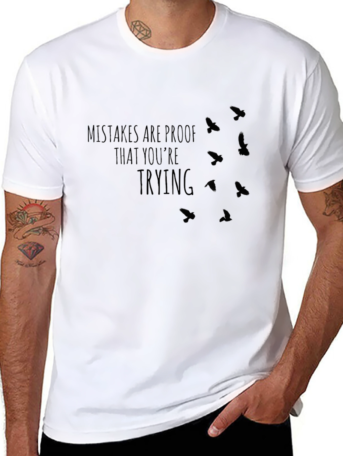 Mistakes Are Proof T-Shirt - Motivational Bird Design